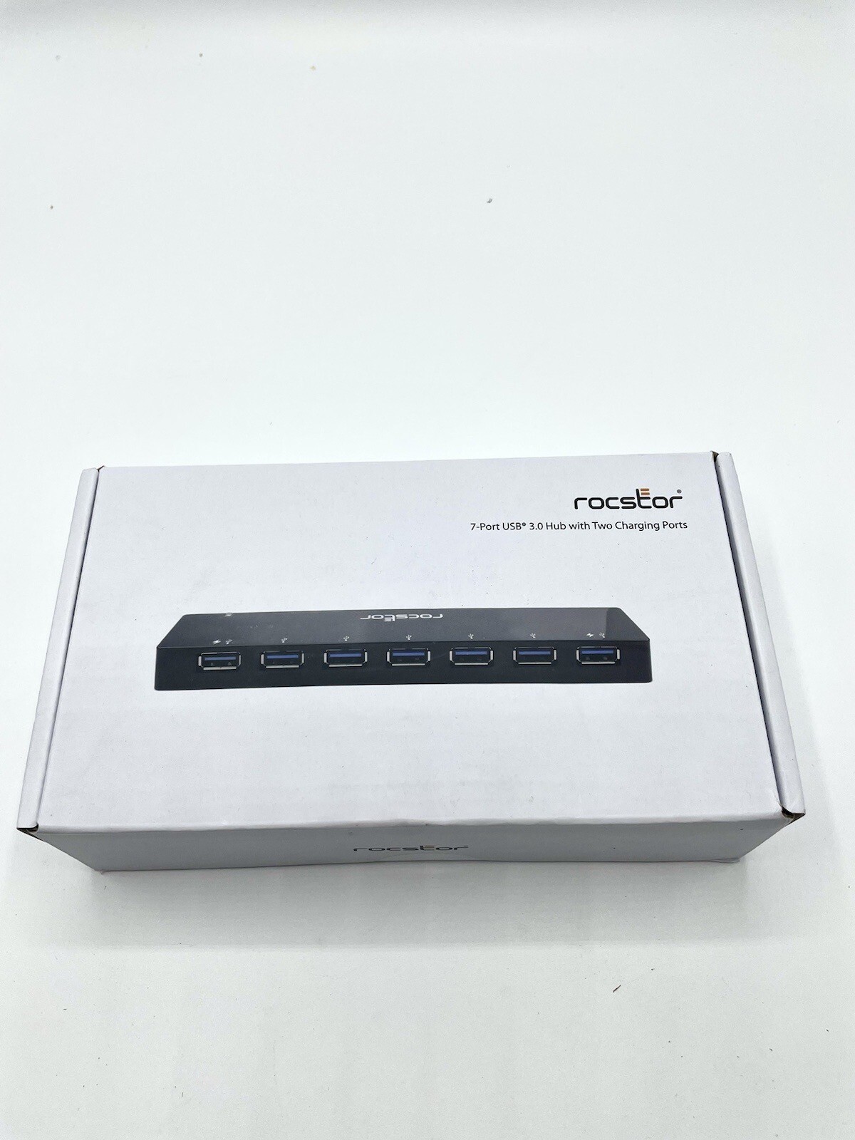 Rocstor Premium 7-Port USB 3.0 Hub with Fast-Charging Ports, New Sealed