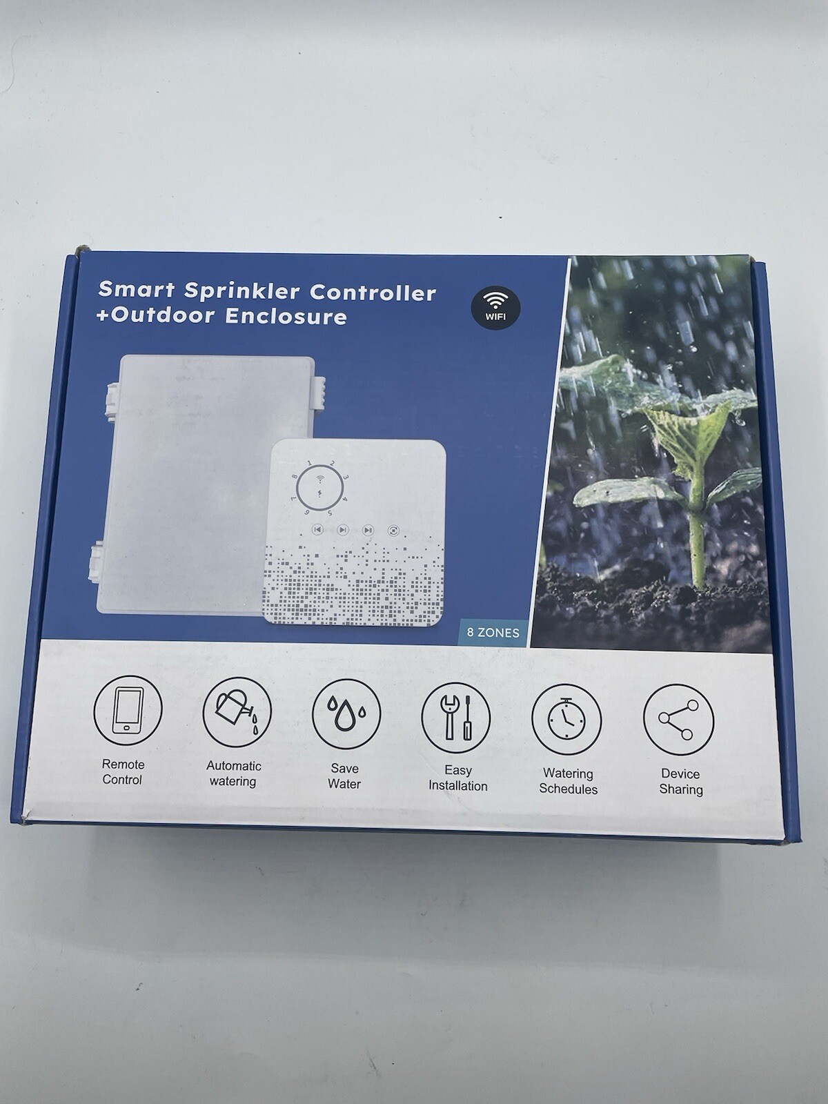 Smart Sprinkler Controller, 8-Zone WiFi Irrigation Controller, App Enabled