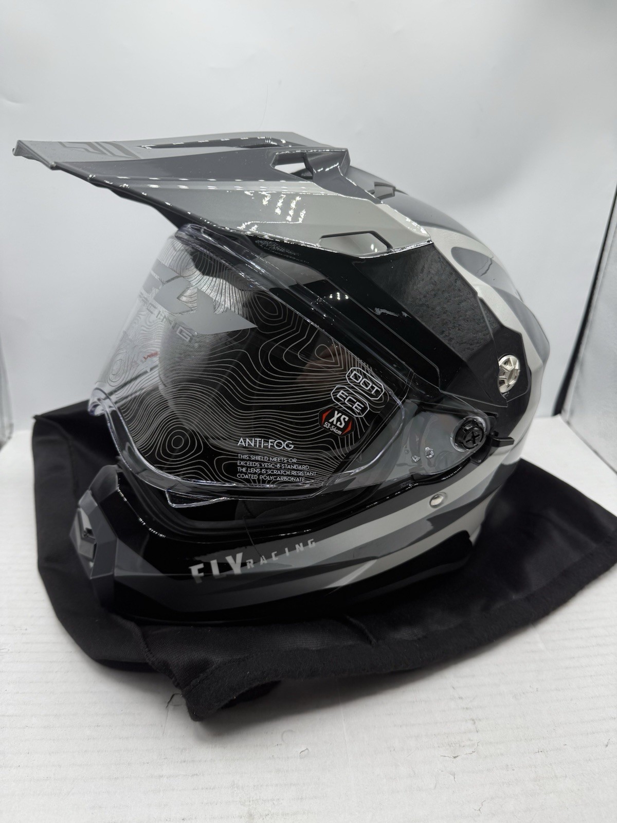 Fly Racing Trekker Helmet (Black/Grey, X-Small)