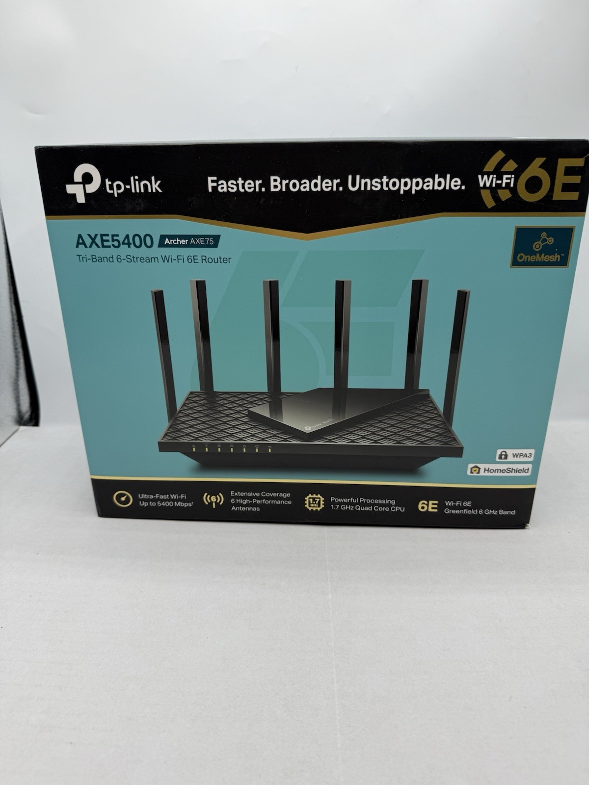 TP-Link AXE5400 Tri-Band WiFi 6E Router (Archer AXE75) - Gigabit Wireless