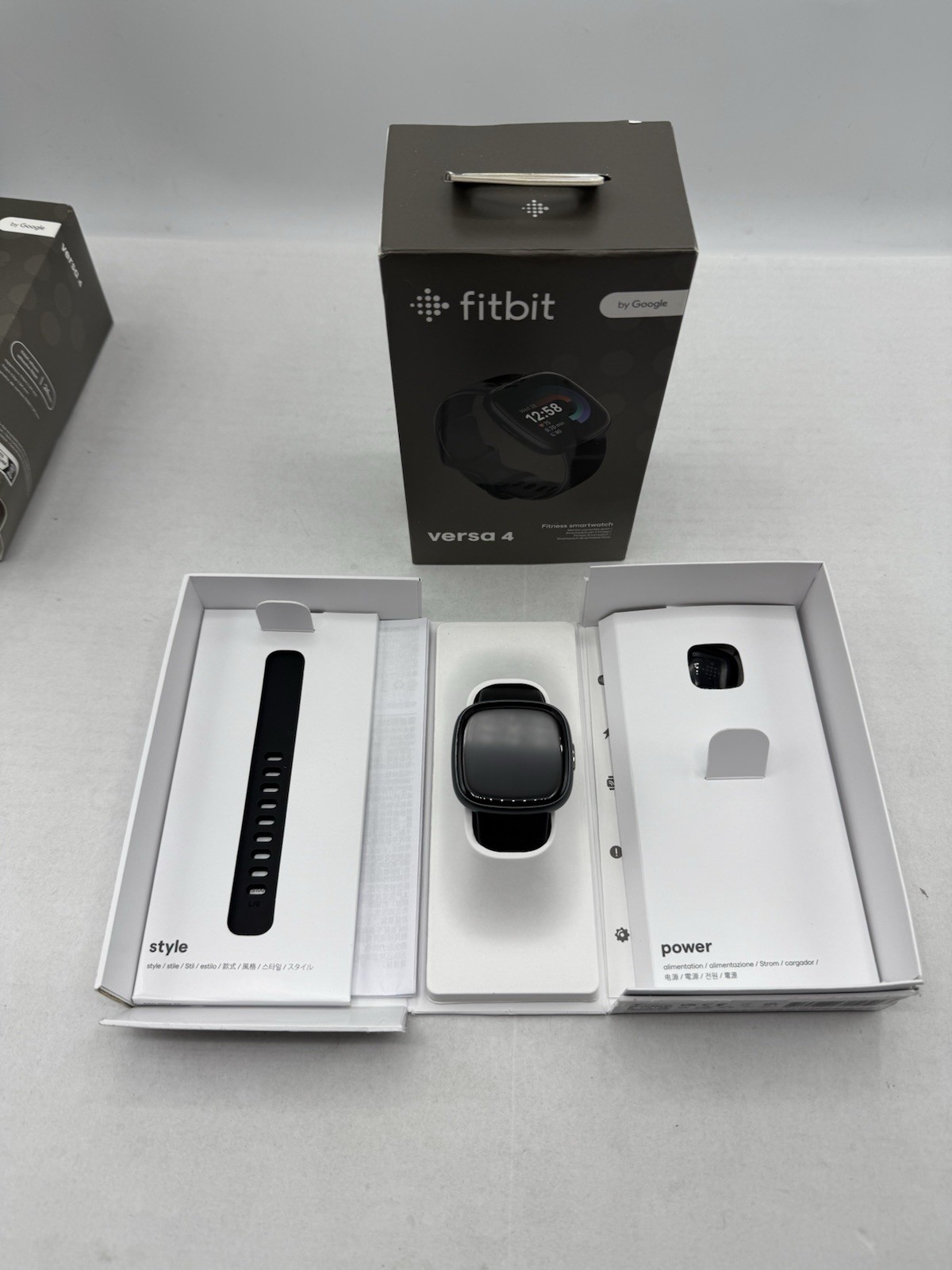 Fitbit Versa 4 Fitness Smartwatch - Graphite & Black Infinity Band