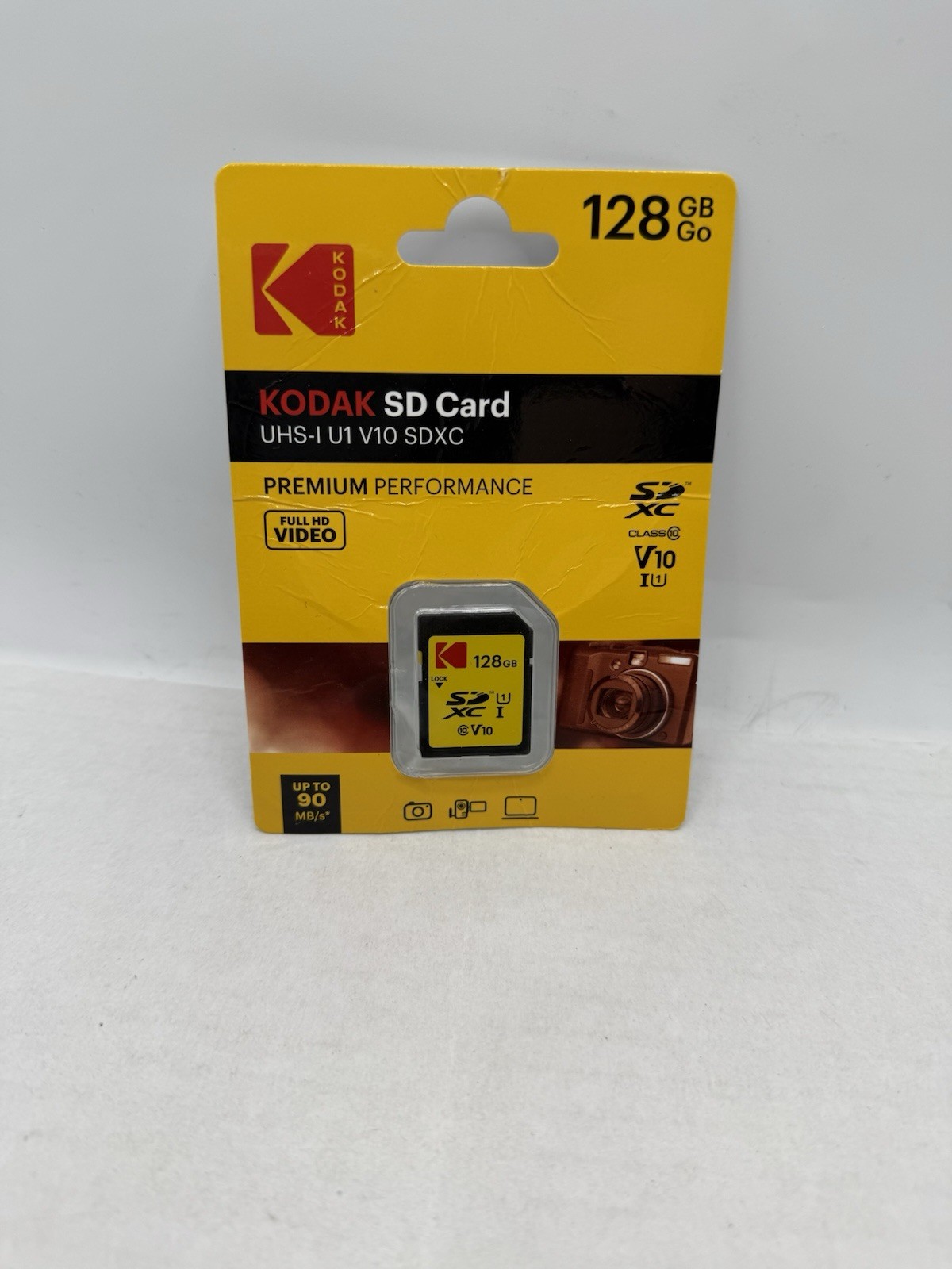Kodak 128GB SD Class 10 UHS I U1 V10 Full HD Memory Card with Up to 25MBs Speed