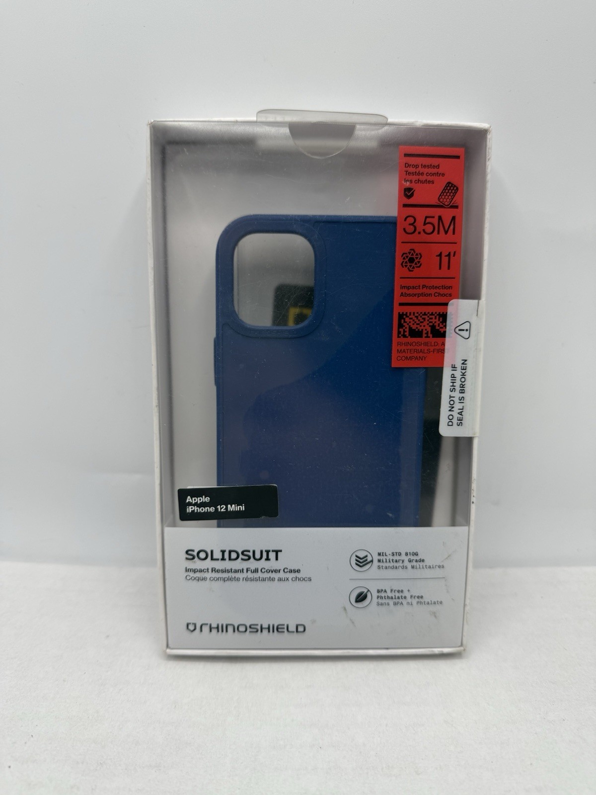 RhinoShield SolidSuit Protective Case for iPhone 12 Mini, Royal Blue