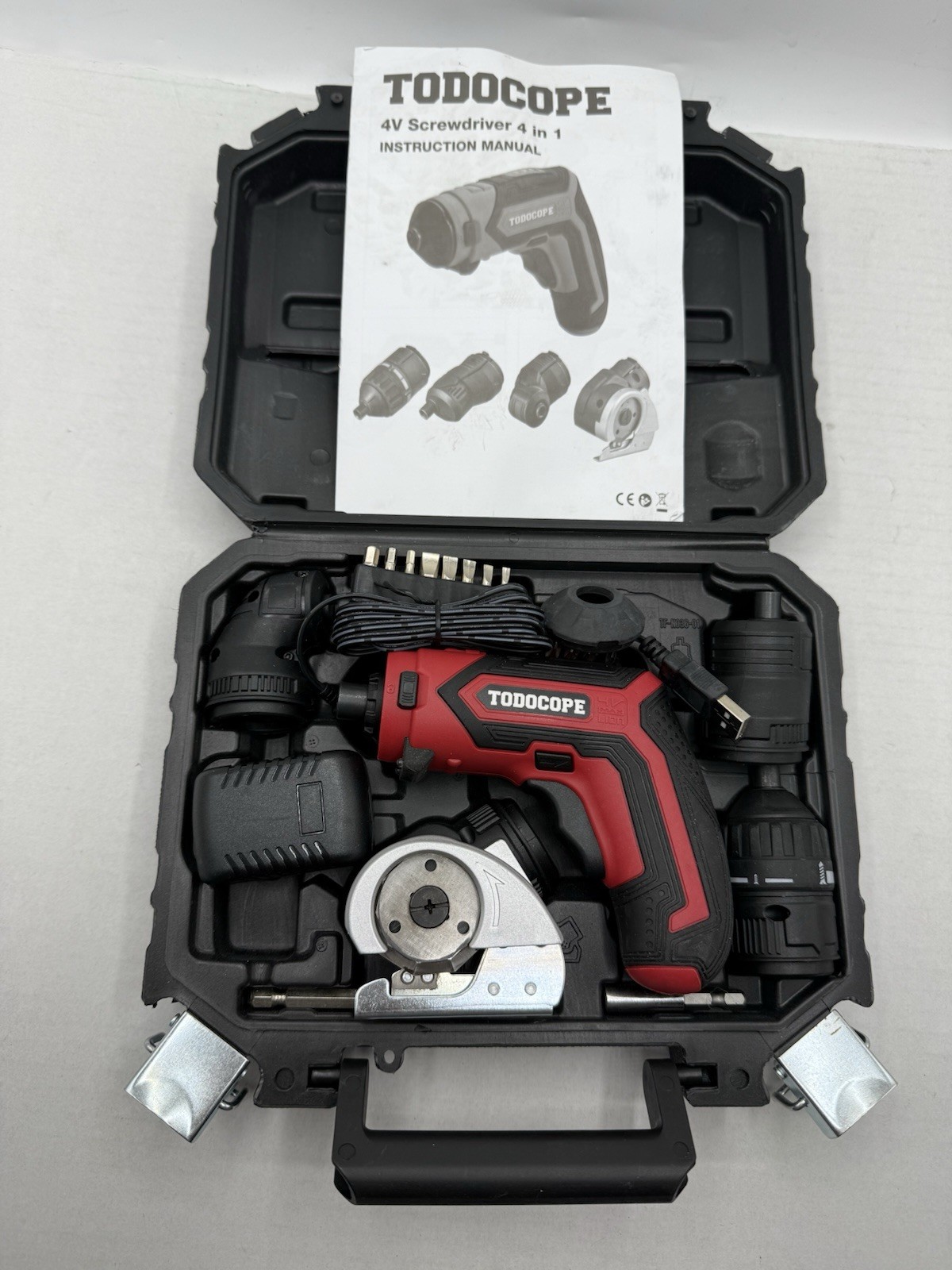 4 in 1 Electric Screwdriver Cordless 4V MAX 1500mAh Li-ion Cordless Screwdriver