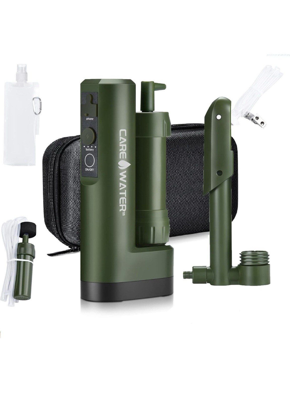 CaredWater Electric Portable Water Filter Purifier