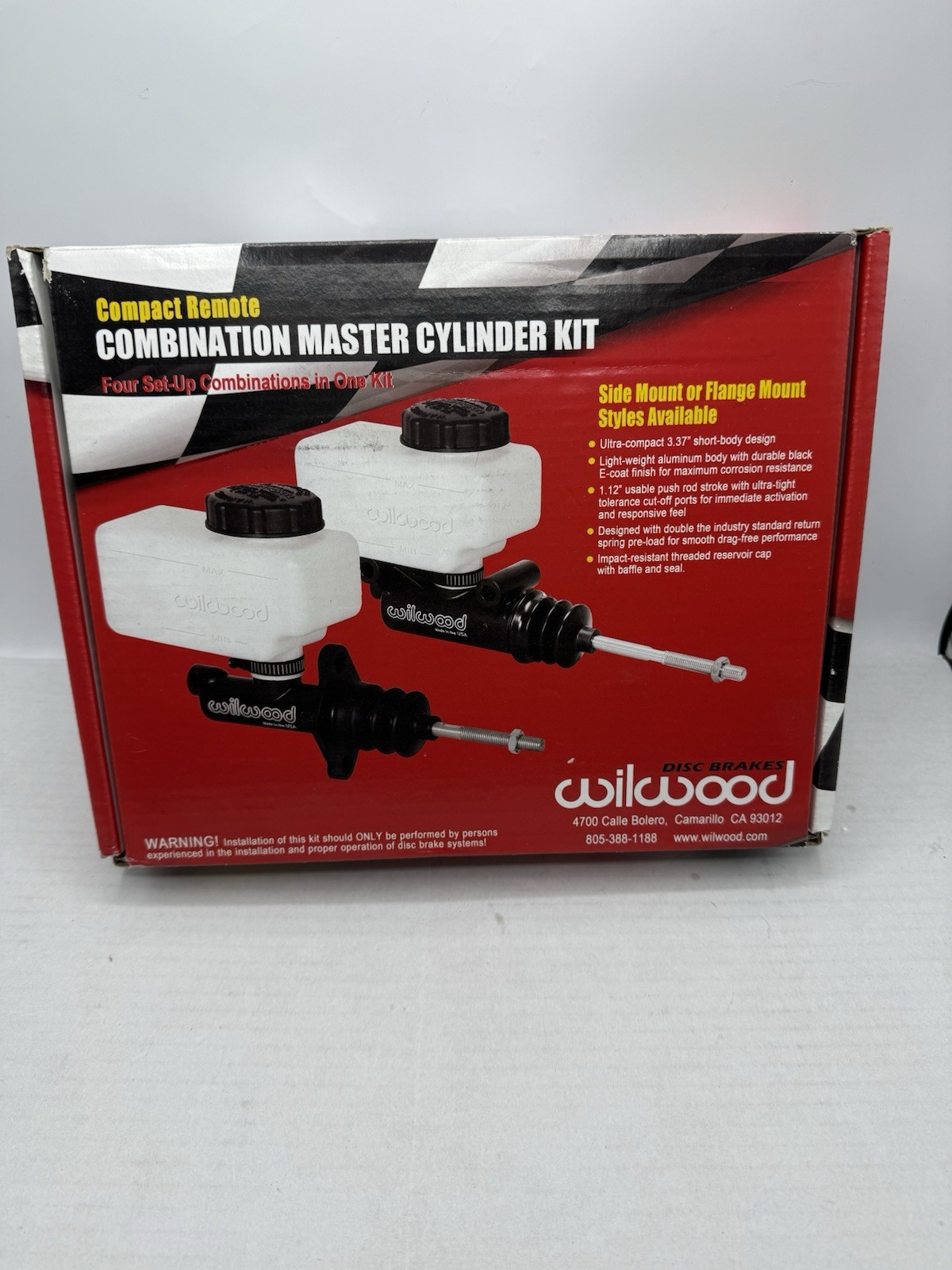 Wilwood Short Remote M/C Kit 1-1/8in Bore 260-10376