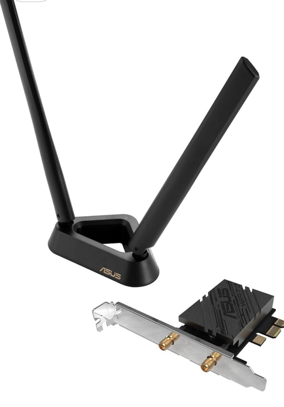 ASUS PCE-BE92BT WiFi 7 PCI-E Adapter With 2 External Antennas