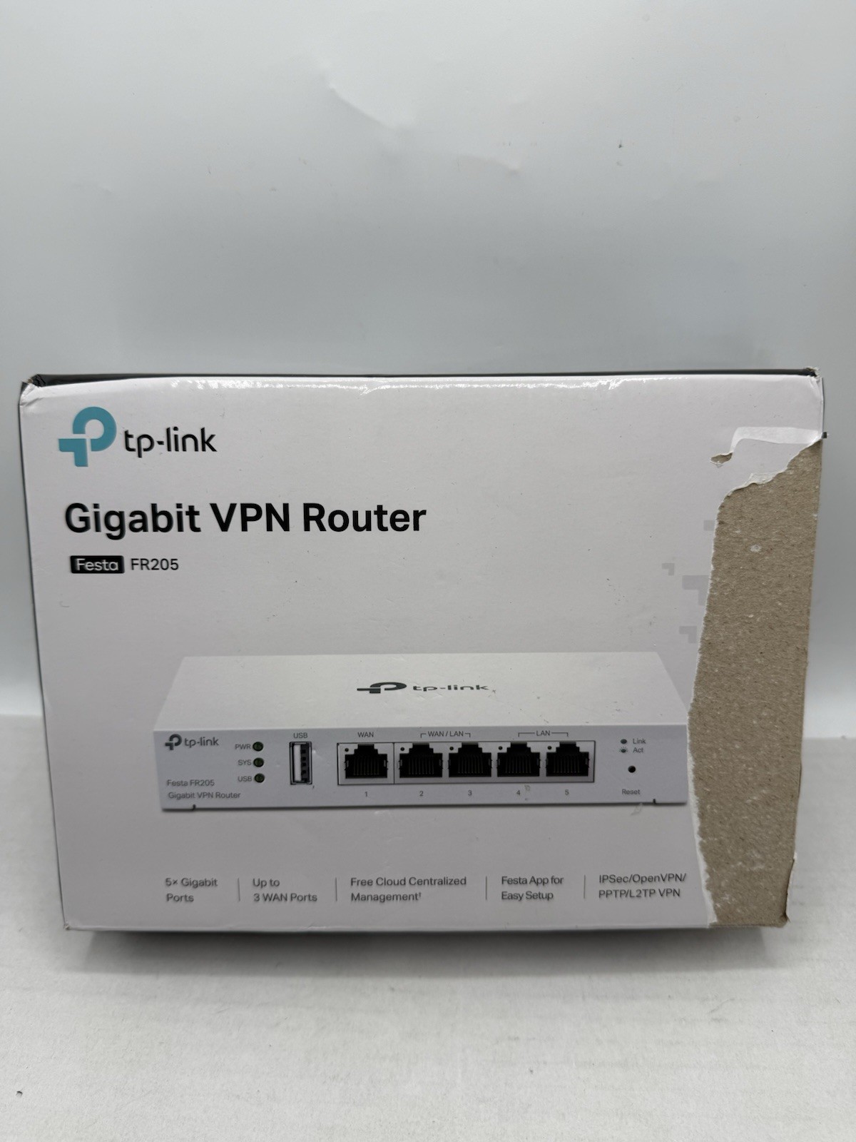 TP-Link Festa FR205 MultiWAN Wired Router Up to 3 Gigabit WAN Ports & 1 USB WAN