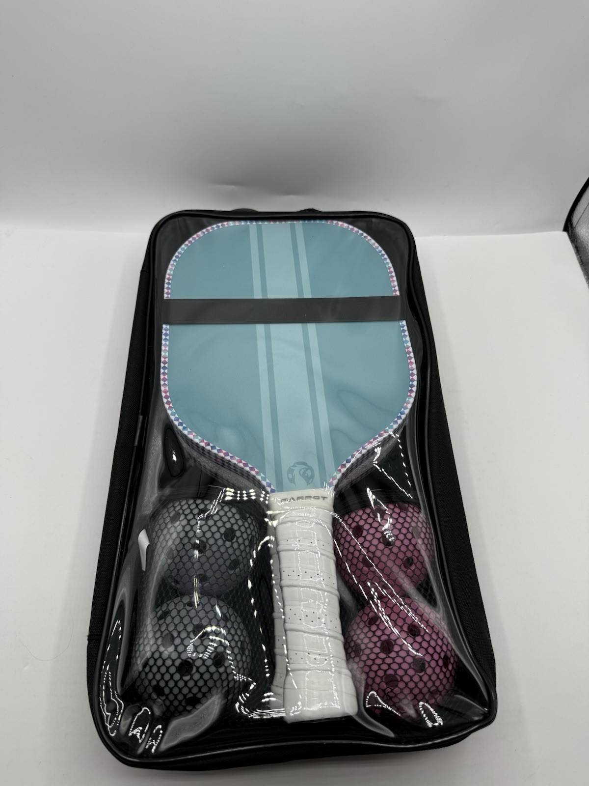 Parrot 16mm Pickleball Set With Carrying Case 2 Rackets + 4 Balls