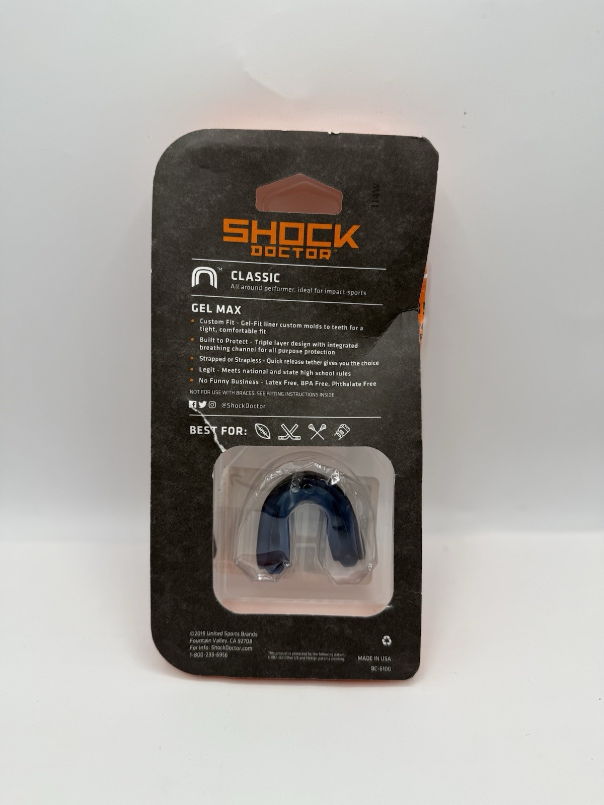 Shock Doctor Gel Max Mouthguard Youth 10 and Under - Impact Sports - Blue/Black