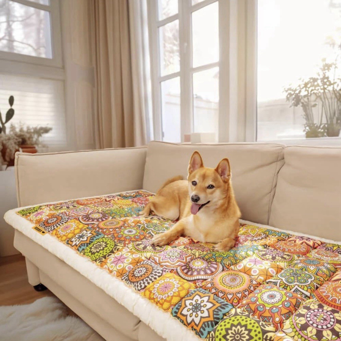 FUNNY FUZZY Pet Couch Cover for Sofa Washable Dog Couch Protector Furniture