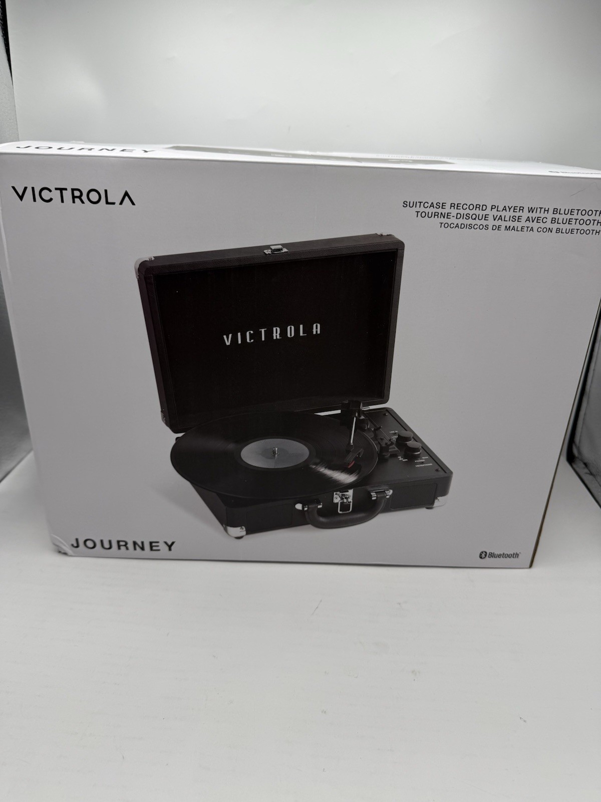 Victrola Journey Bluetooth Portable Suitcase Vinyl Record Player - Black