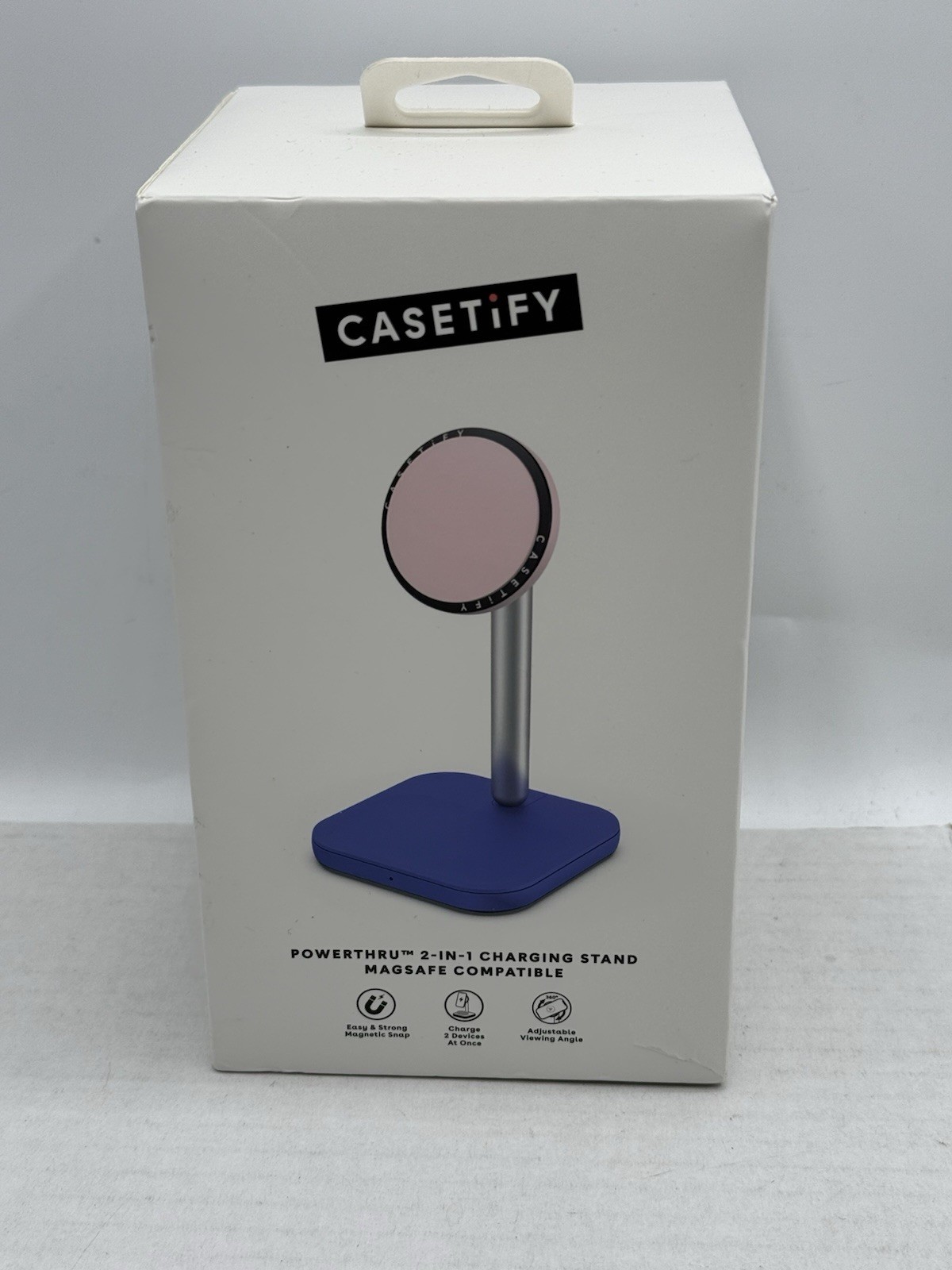 Casetify Powerthru 2-in-1 Charging Stand - Pink/Blue