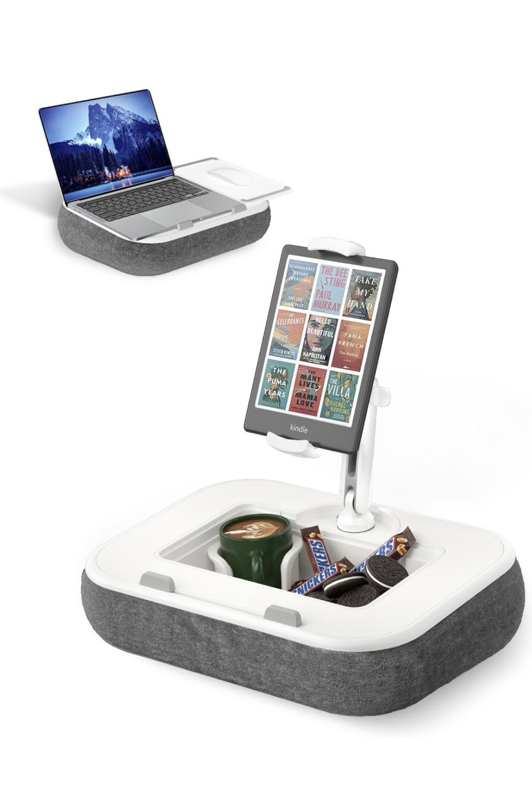 Viozon V-B6 Multifuncional Pillow Stand Laptop/Table/Phone Etc. White/Grey