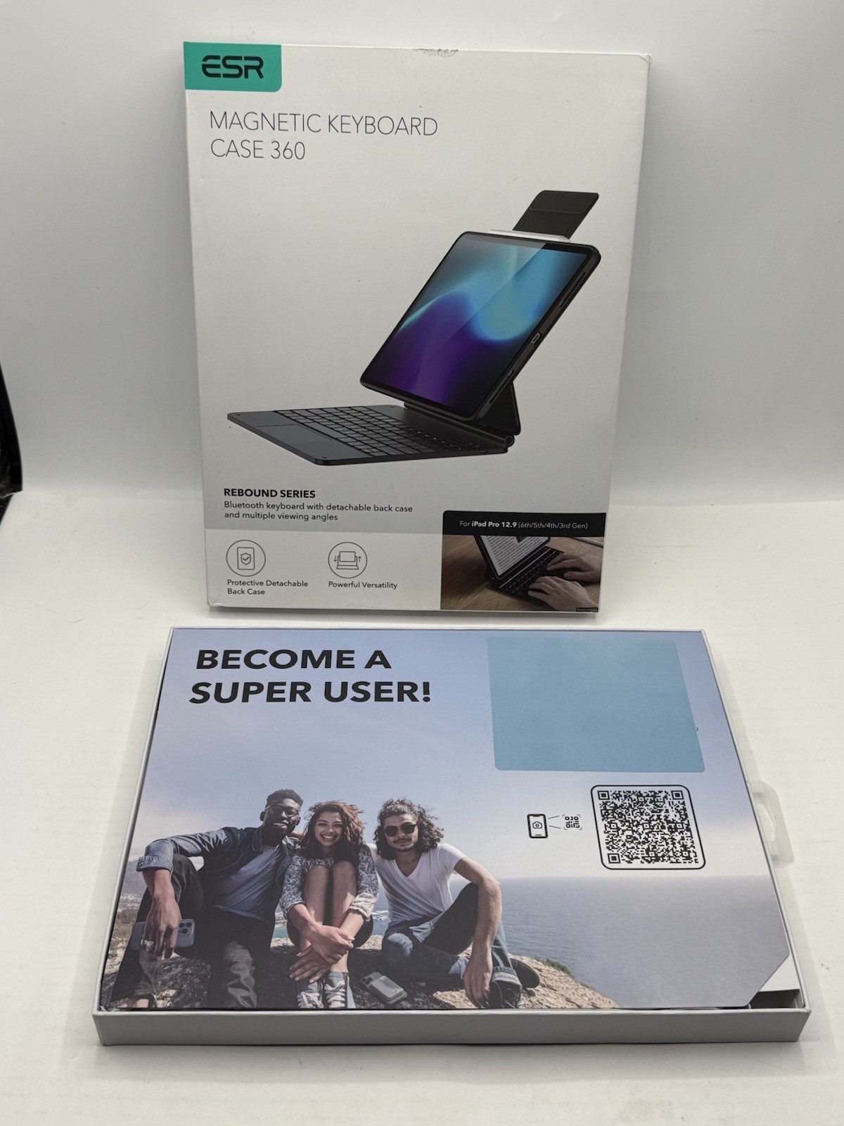 ESR iPad Pro 12.9 Case with Keyboard, Easy-Set Magnetic Stand