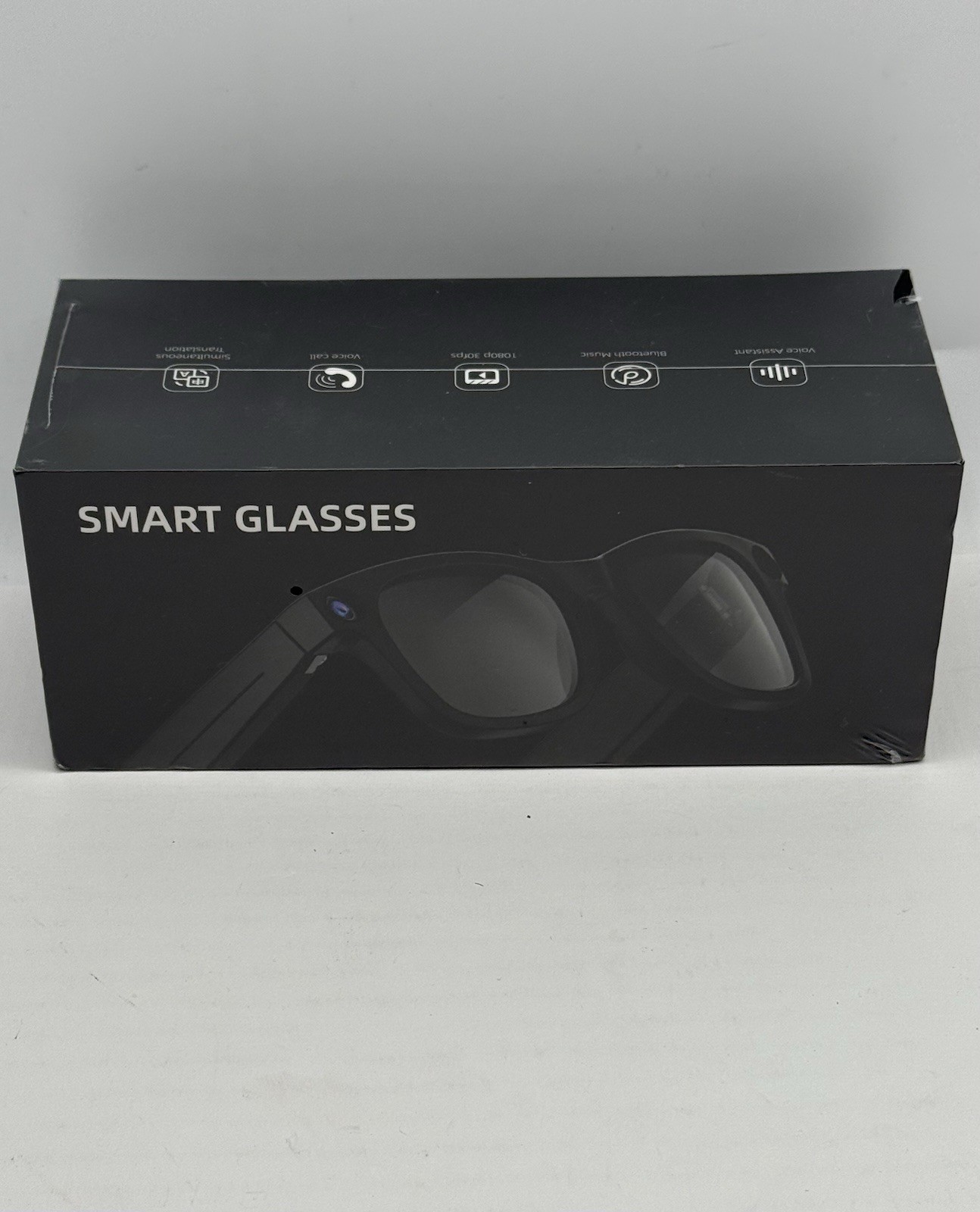 Smart Glasses with Camera Video  Supports iOS Android - New Sealed