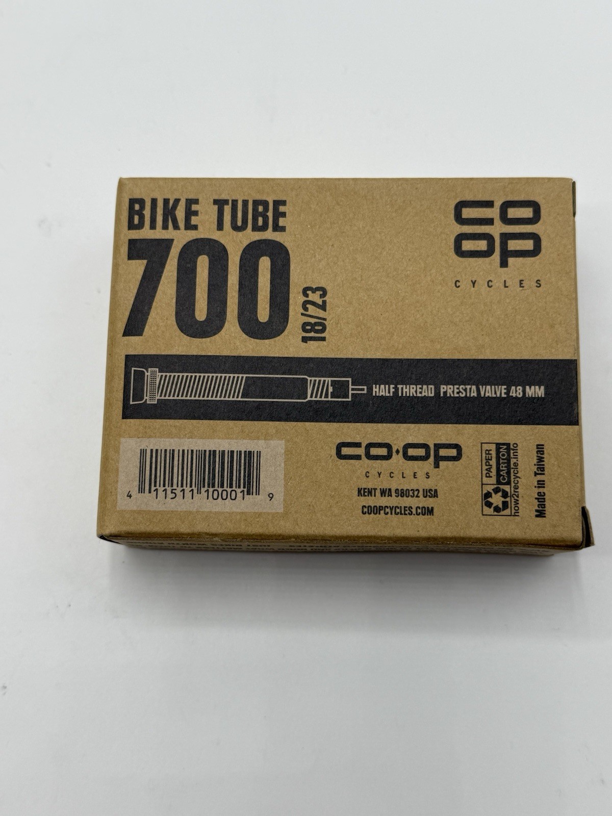 CO-OP Bike Tube  700x18/23 Half Threaded Presta Valve 48mm.