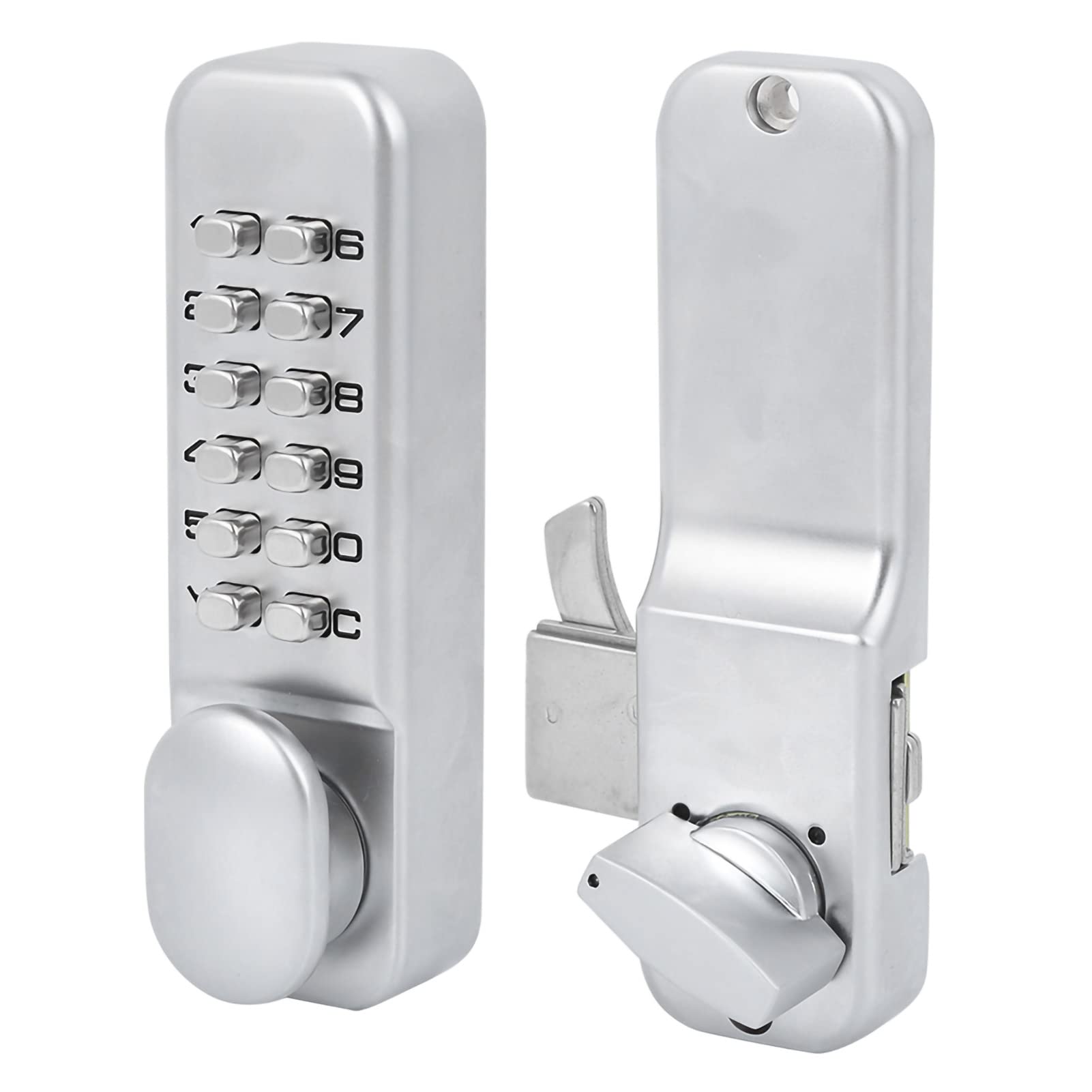 Keyless Sliding Door Lock, 1 to 11 Digits Mechanical Combination Lock, Keypad Lock for Interior Door, Sliding Door Keyless Access for Kitchen Office Balcony