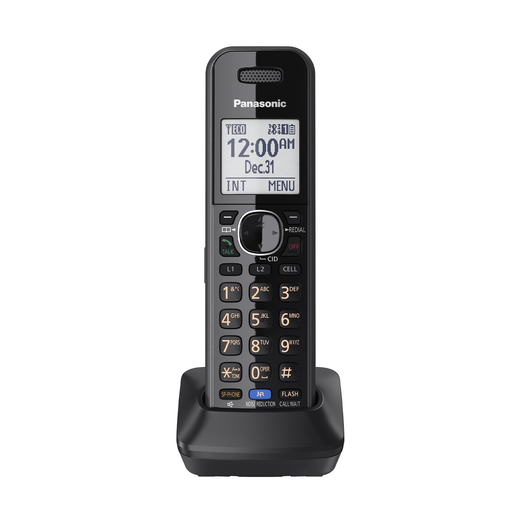 Panasonic DECT 6.0 Plus Cordless Phone Handset Accessory Compatible with 2-Line Cordless Phones KX-TG95xx Series Business telephones, Headset Jack - KX-TGA950B (Black)