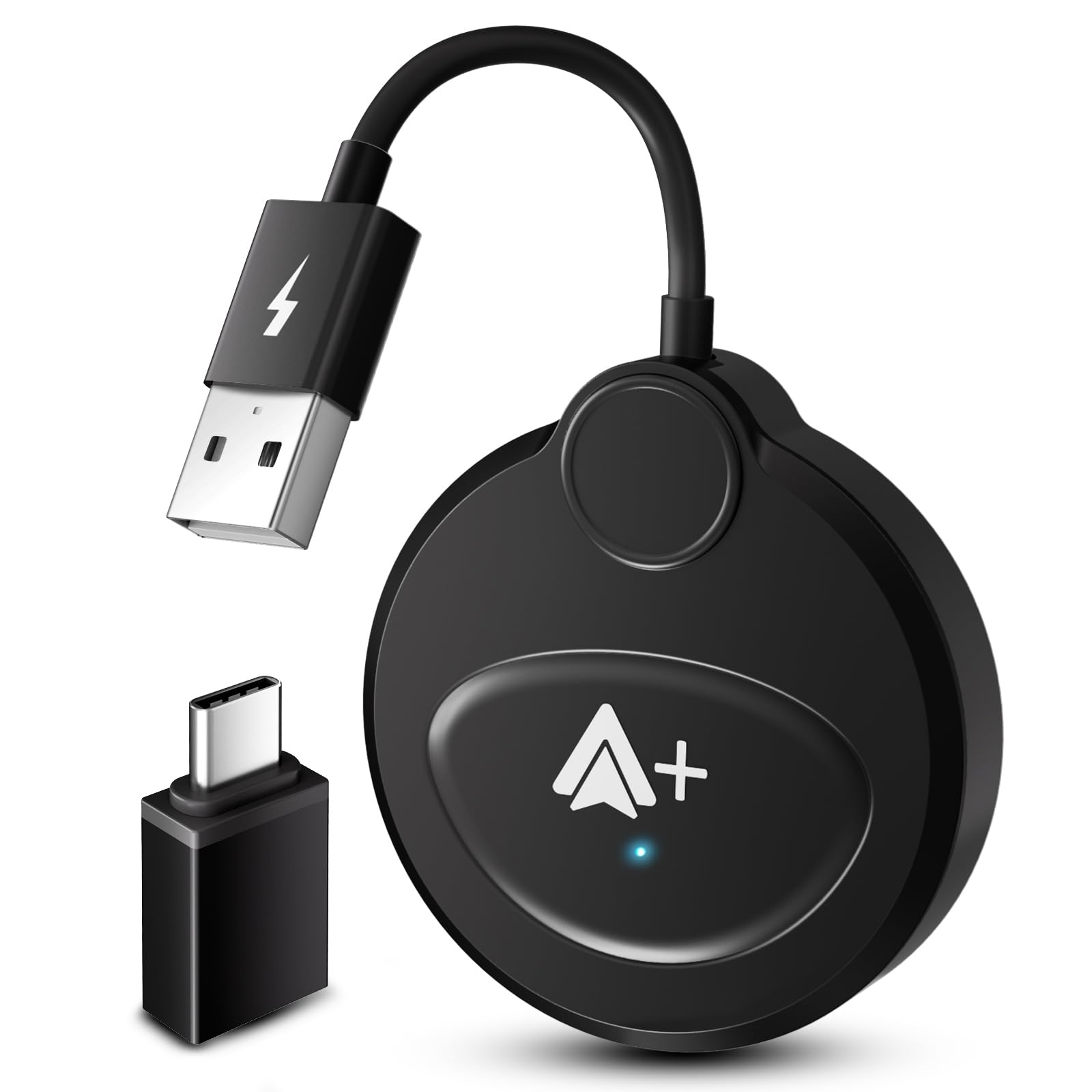 Android Auto Wireless Adapter with Video Streaming,Support Download Your Favorite App, Built-in YouTube/TikTok/Disney+/Prime Video etc,Plug N Play,Online Upgrade,Fit for OEM Wired Android Auto