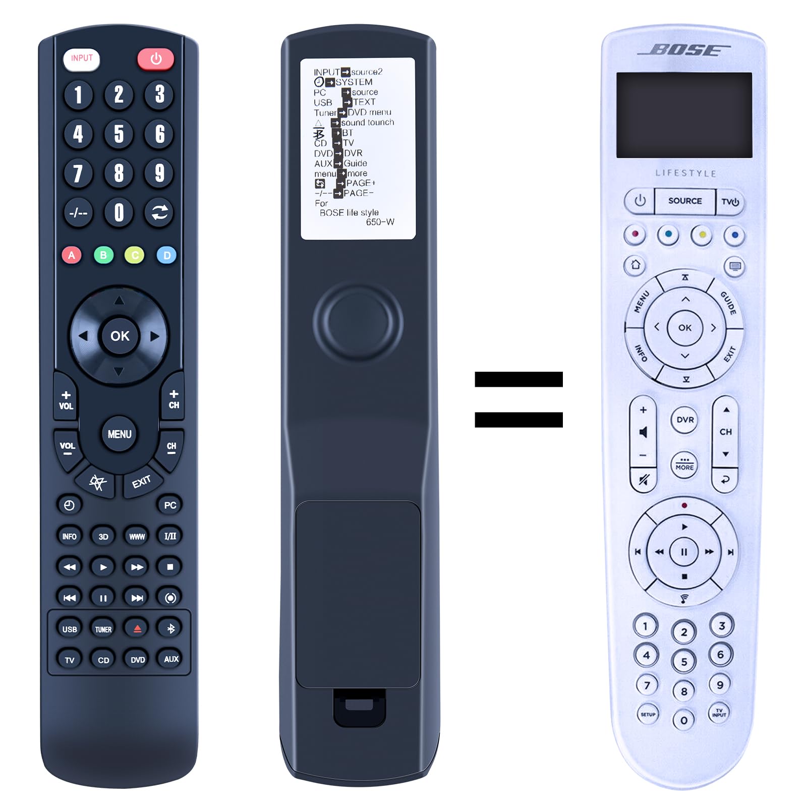 RC-X35L Remote Control Replacement for Bose Lifestyle 650/600/550 Media Center 743877-0010