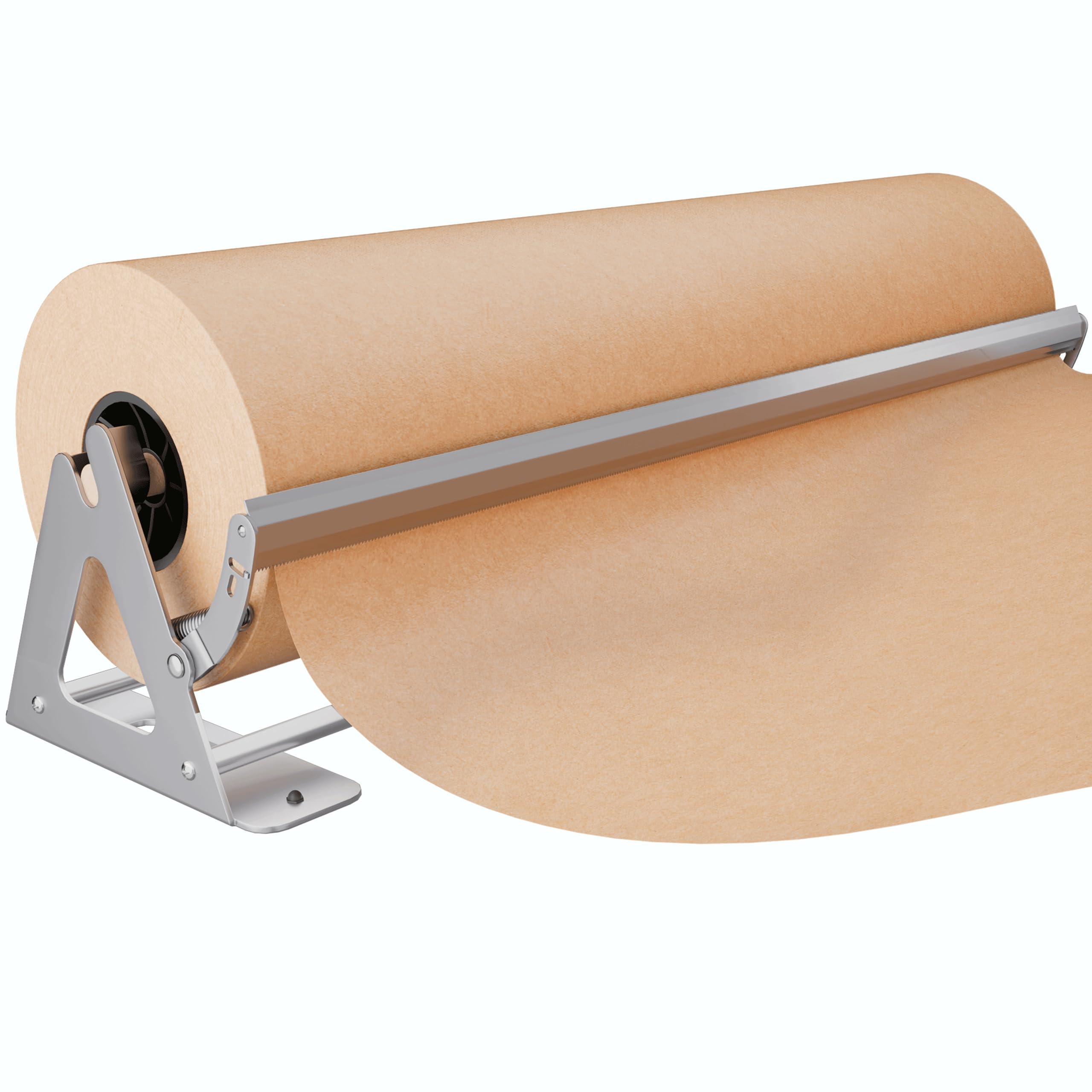 DIY Crew 36 Inch Paper Roll Dispenser and Cutter - Heavy-Duty Wall Mountable, Non Slip Tabletop - Kraft, Freezer, Butcher Paper - Up to 1000ft Rolls