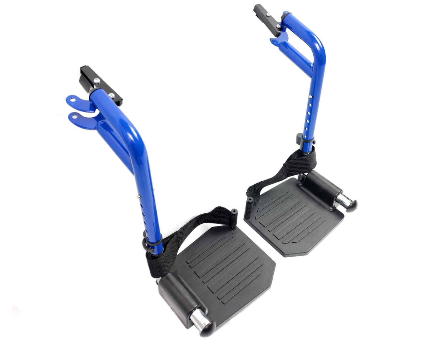 Blue Streak Wheelchair footrest Replacement,Economy Footrest for Wheelchairs and Transport Chair, Composite Footplates and Heel Loops,Universal Swing-Away Footrests, T93, PH-SF(1 Pr, Blue)