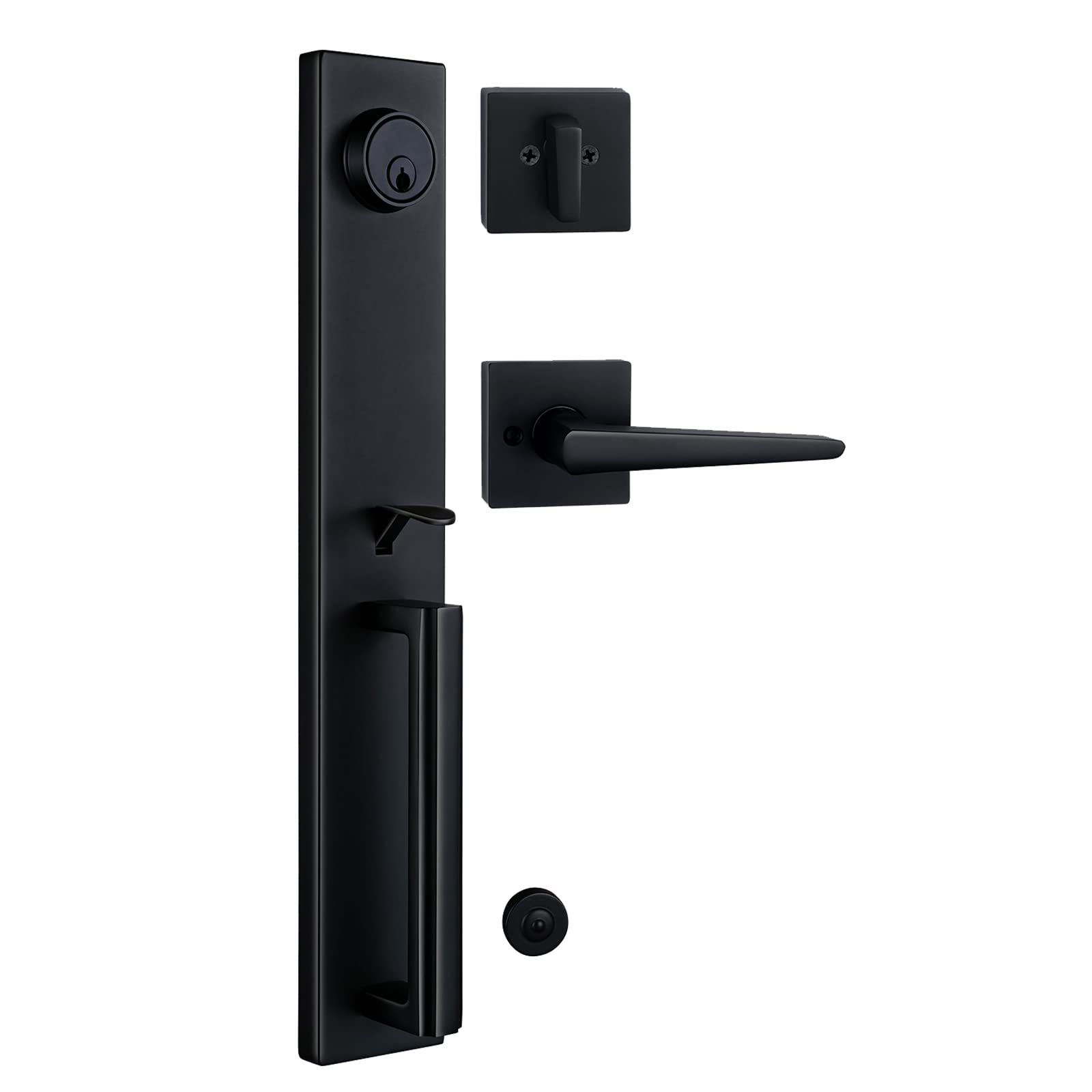 TMC Iron Black Front Double Door Handleset (KEYED HANDLESET)