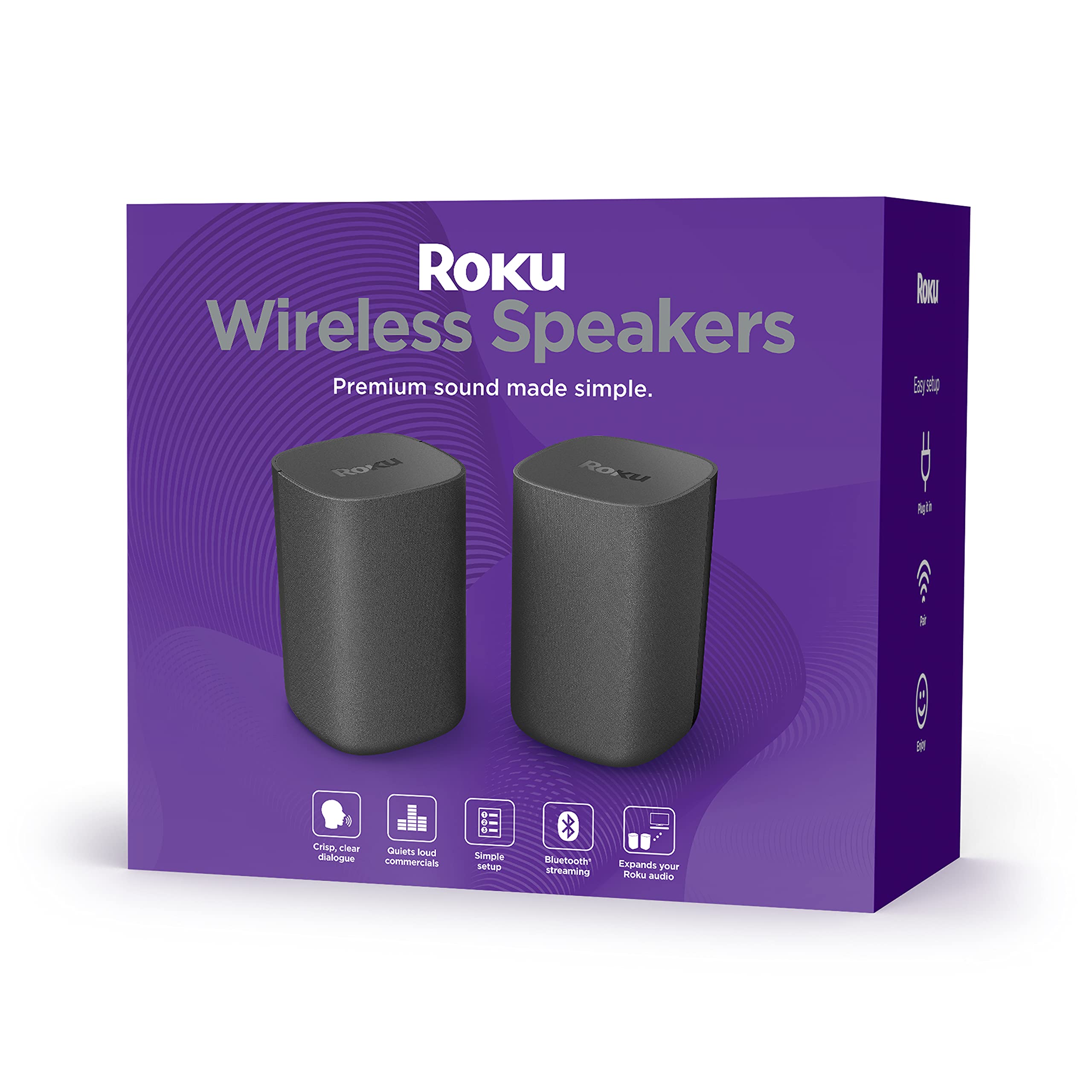 Roku Wireless Speakers (for Roku Smart Audio or Roku TV) (Renewed)