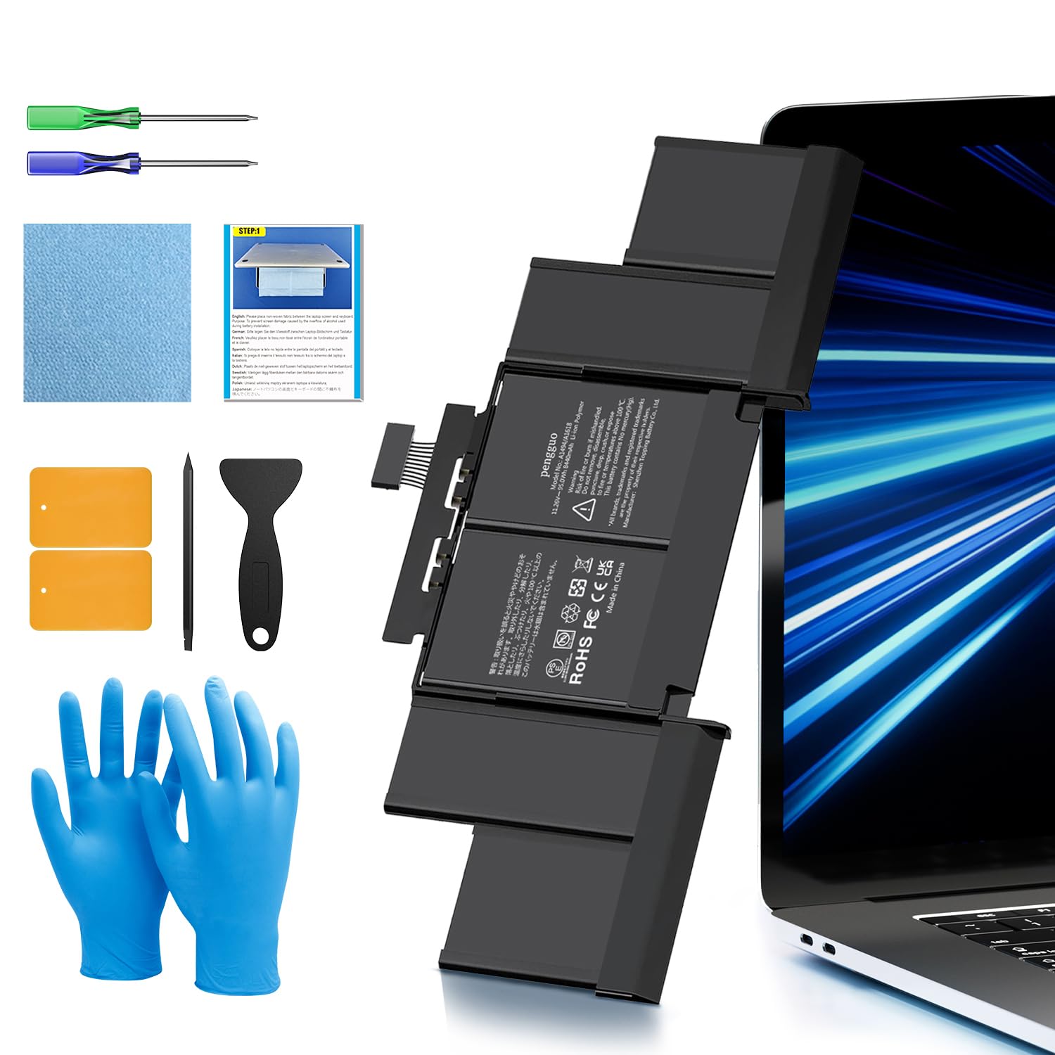 Battery for MacBook Pro 15 Inch A1398 Only Mid 2012, Early 2013, Laptop Battery Replacement Model A1417 Battery MC976LL/A MC975LL/A MD831LL/A ME665LL/A ME664LL/A 8680mAh (Upgraded 6.2 Versions)