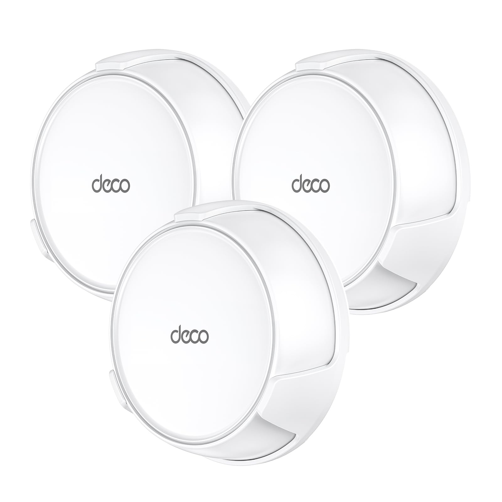 XLTTYWL Deco WiFi 7 Wall Mount Kit, Deco BE23/BE25/BE3600/BE5000 Router Mount Bracket Optimize Space&Cable Management for TP Decos 7 Dual-Band WiFi 7 Mesh Wi-Fi System (White, 3 Pack)