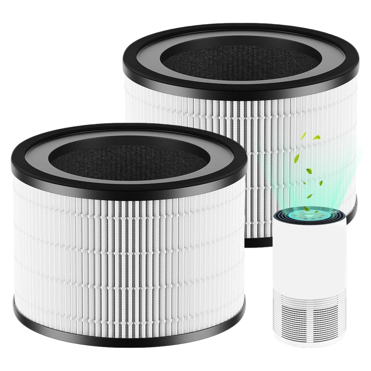 CHAMONNY MAF-02 Filter Replacement, Compatible with Miko IBUKI M MA-02CW Air Purifier MAF-02/970 Sqft, 3-in-1 H13 True HEPA Filter and Activated Carbon Filter, 2 Pack