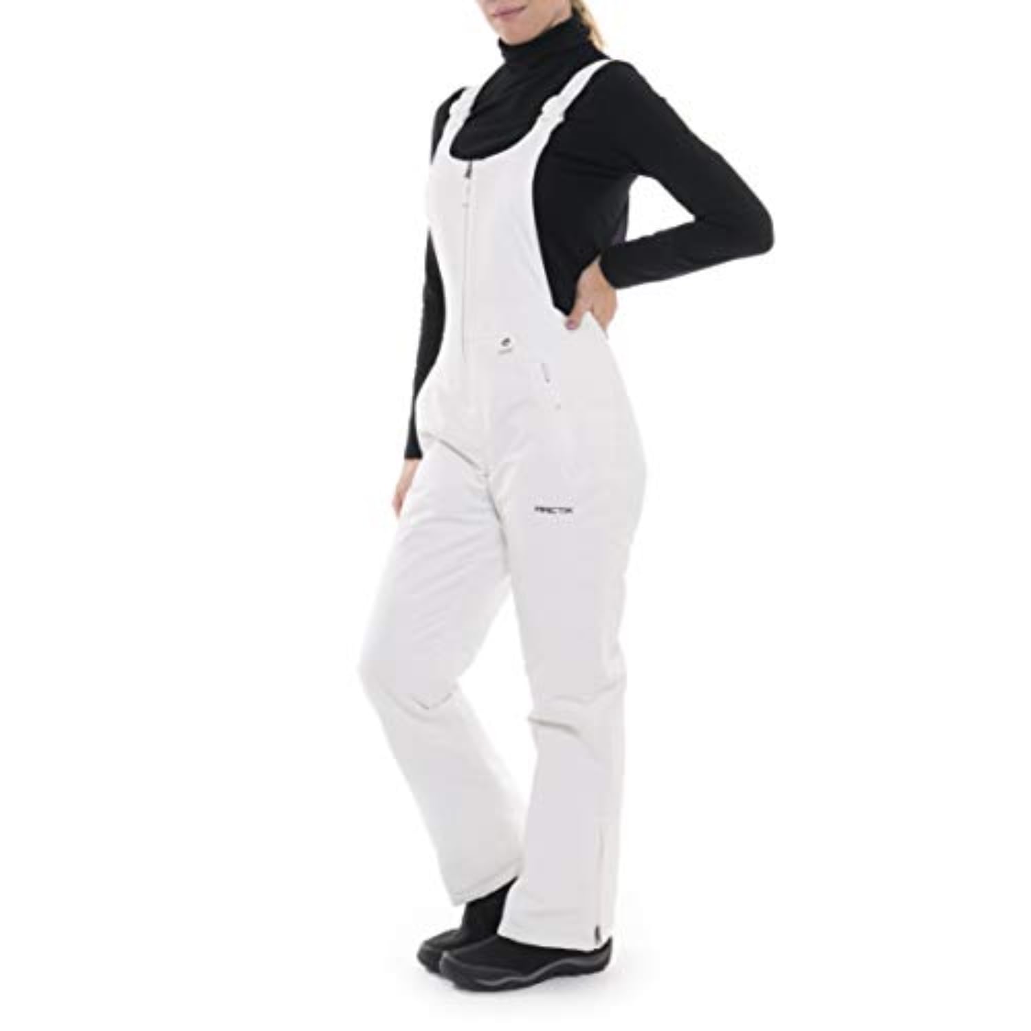 Arctix Women's Essential Insulated Bib Overalls, White, Small Tall