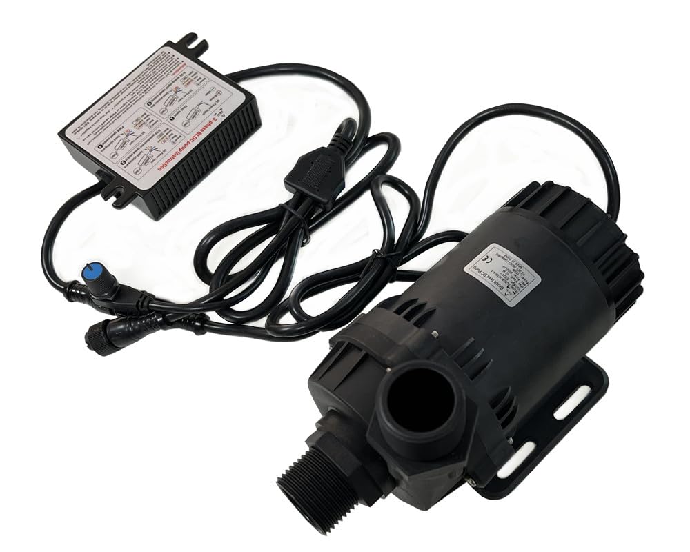 SHYSKY 24V DC 150W Flow/Speed Adjustable Heavy Duty Water Pump DC80E-24100A-1 150W Lift 10m (32ft) 2113GPH, Brushless Design, Stable Circulation Cooling System for Yacht Auto Application