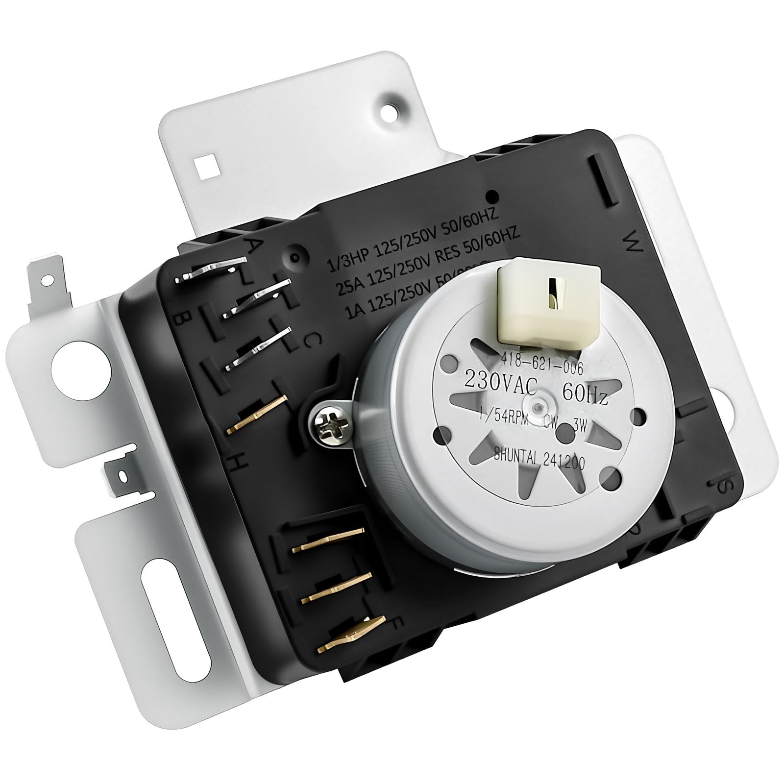 W10745655 Dryer Timer Compatible with Whirlpool, Compatible with Amana, NED4655EW1, Compatible with Admiral, 230V, Replace 418-095-20-B5,AP6003908, W10857612VP,W10857612,PS11731366,5-Year Warranty