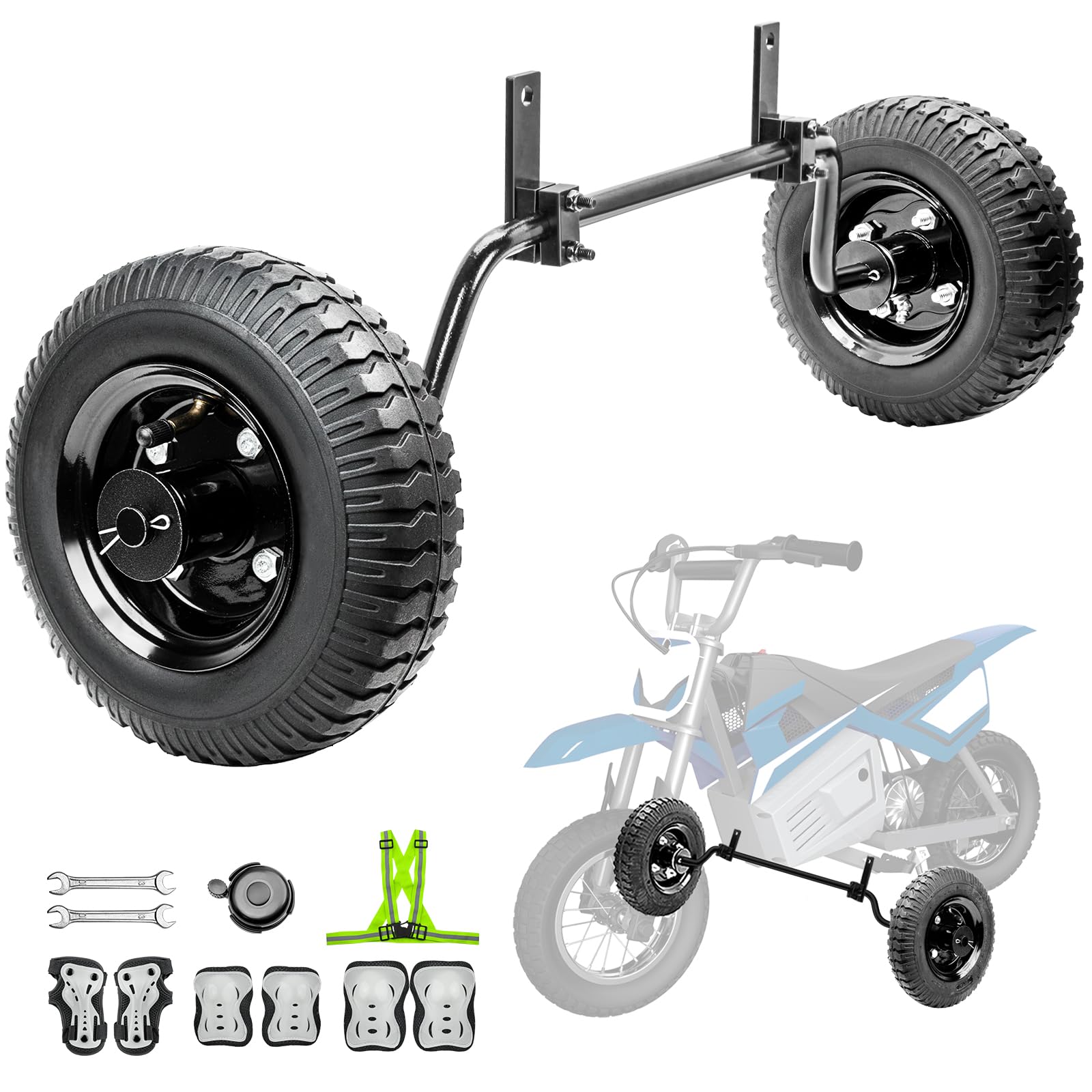 Dirt Bike Training Wheels 4PR Compatible with Razor MX500 MX125 MX400 MX350 MX650 SX500 & PW50 CRF50 XR50 TTR50 PW80, CT100U CC100X CT200U, Adjustable Height, 10 Years Warranty