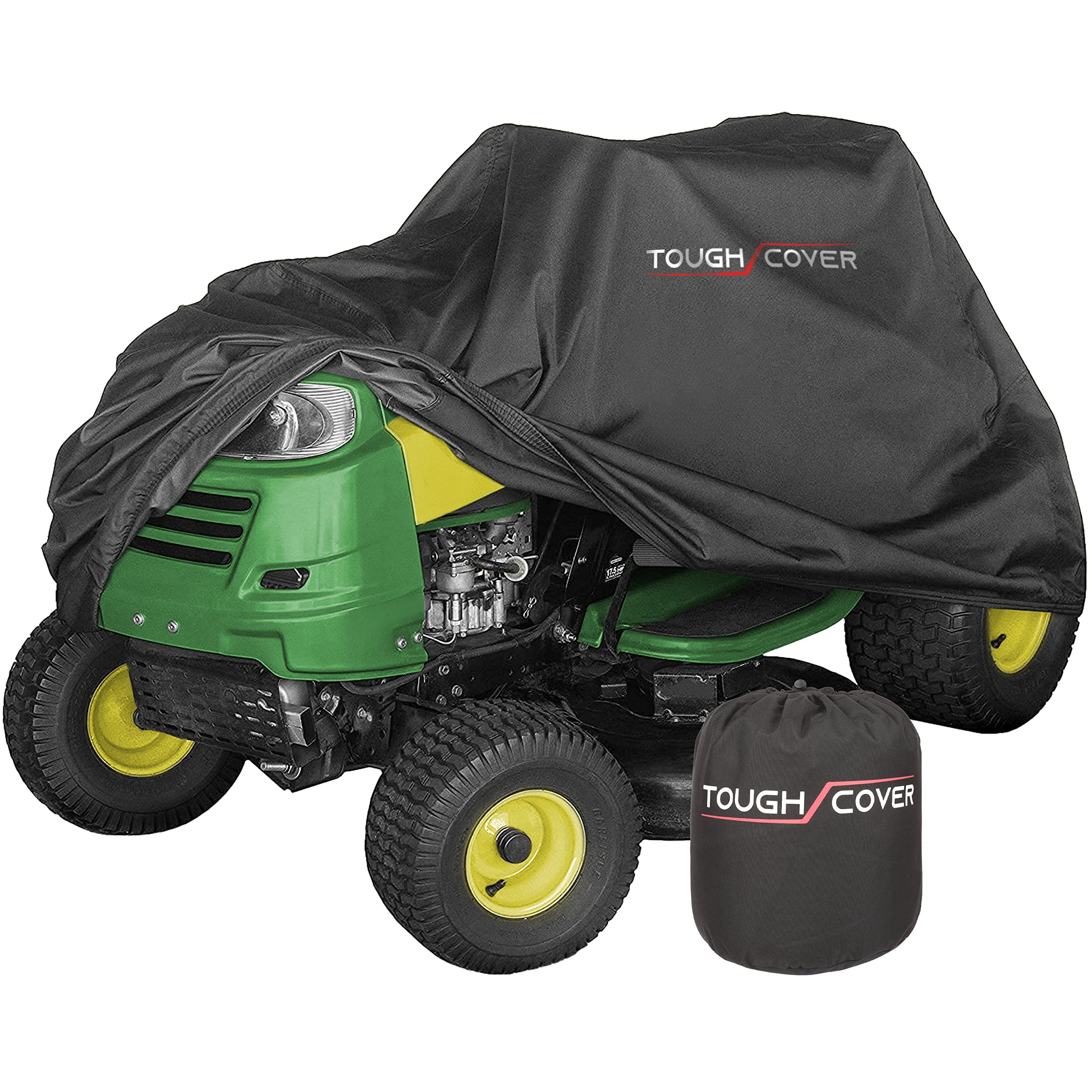 Tough Cover Riding Lawn Mower Cover - 75 x 47 x 49 in, Black - 600D Waterproof Shield for Zero Turn Mower - UV-Resistant Defense for Lawn Care Equipment - Universal Fit for Tractor Accessories