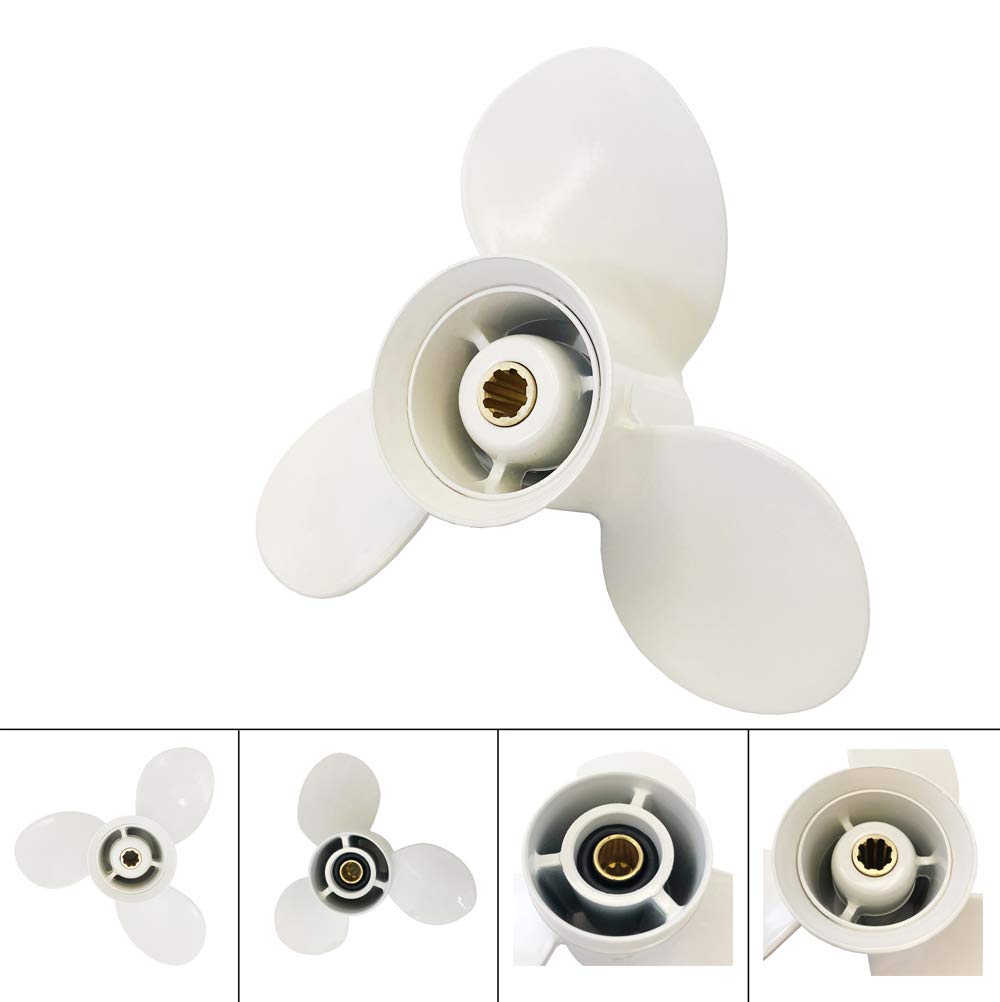 Boat Propeller 9 1/4x9-J for Yamaha Outboard Motor 9.9HP 15HP 20HP/ Outboard Propeller for Yamaha Engine 8 Tooth 63V-45945-00-EL 9.25x9