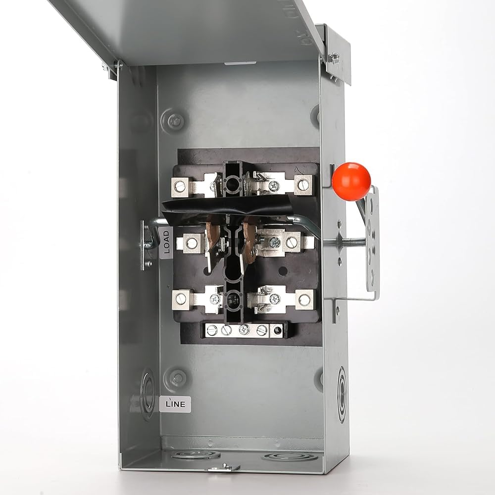 100A Generator Transfer Switch,24000W General-Duty Double-Throw Safety Switch,120/240-Volt Transfer Switches,Stronger Stability Manual Transfer Switches,NEMA 3R Standards for Outdoor and Indoor