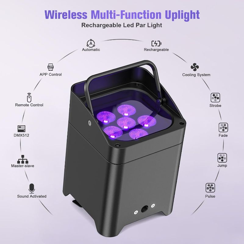 Rechargeable Battery Powered Stage Lights, Wireless