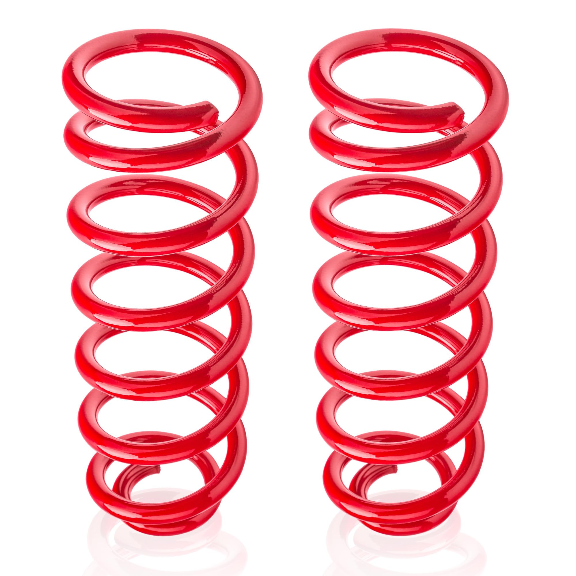 SPRINGCRAZE Rear Heavy Duty Coil Springs for Ram 1500 2009-2018 2wd 4wd, 75% Extra Load Capacity (1500 lbs)-Red