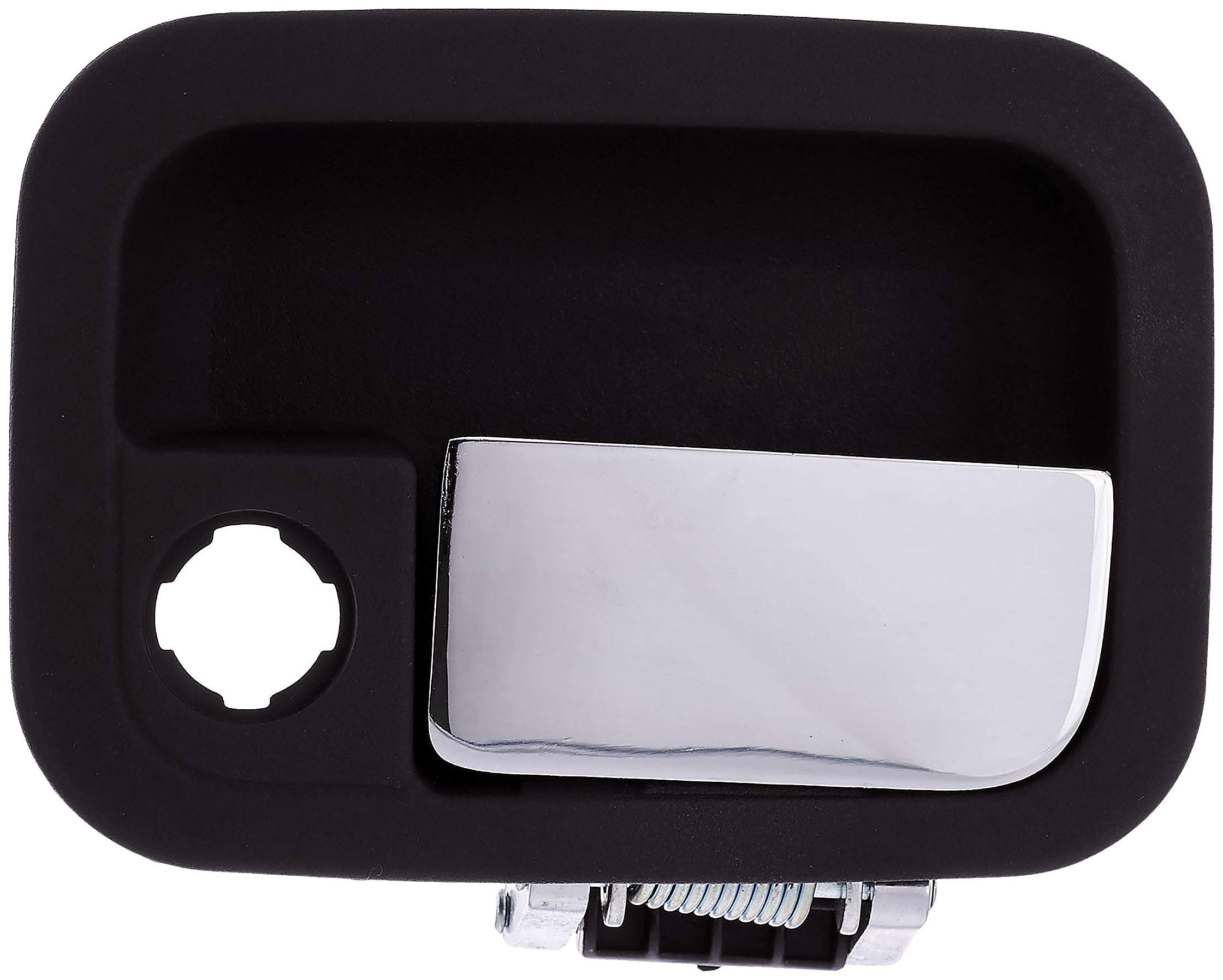 Dorman 760-5403 Front Driver Side Exterior Door Handle Compatible with Select Kenworth/Peterbilt Models, Chrome Lever and Black Housing