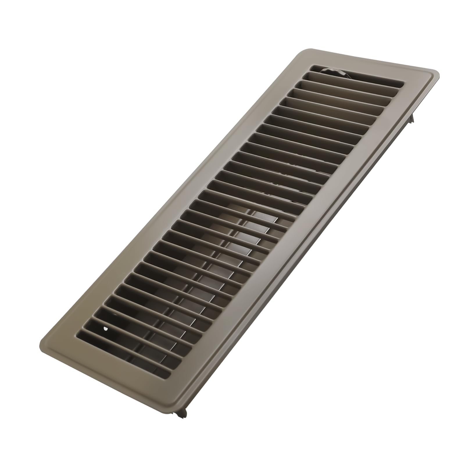 Howeall 4x14 Inch Floor Register - Heavy Duty Steel Walkable Floor Vents - Easy Adjust Air Supply Lever - Vent Covers for Home (Brown)