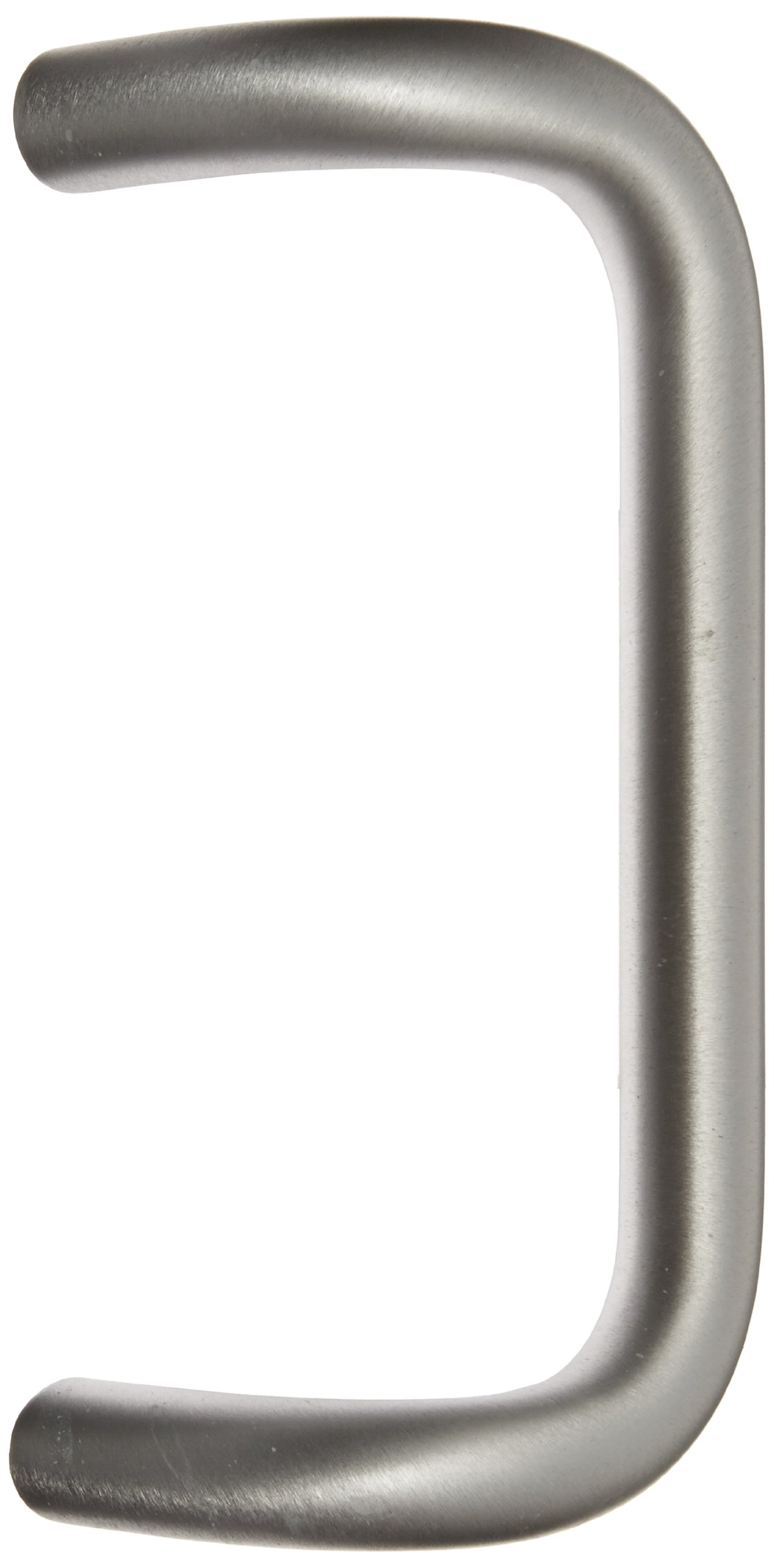 Rockwood BF157A.28 Aluminum 90-Degree Offset Door Pull, 1" Diameter x 9" Center-to-Center, Through Bolt Mounting for 1-3/4" Door, Clear Anodized Finish