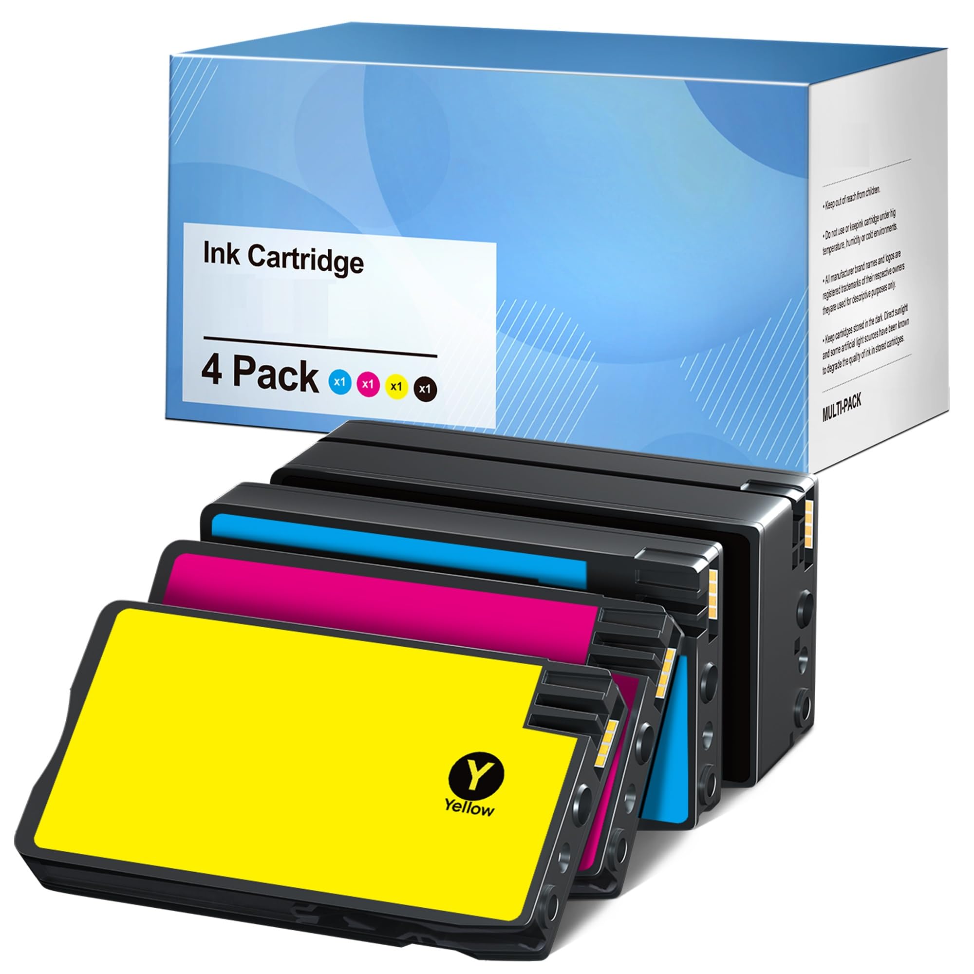 Acaves 962XL Ink Cartridges Combo Pack HP962XL/962 Ink Cartridges Combo Pack for HP Ink 962XL Combo Pack HP962XL Use with HP Officejet Pro 9010 9015 9018 9020 9025 Printers, 4 Pack