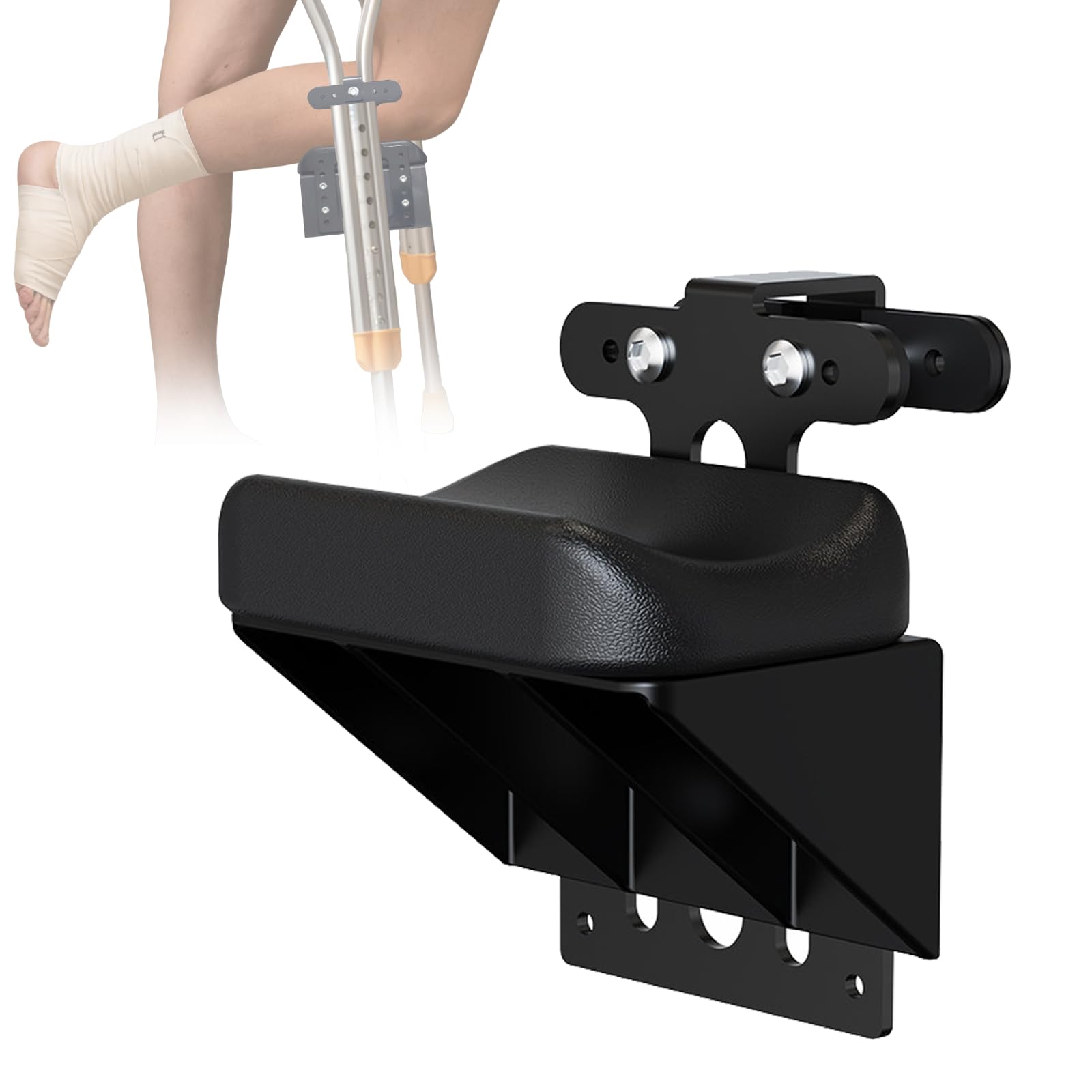 Crutch Knee Rest - Adjustable Leg Support for After Knee Post Operative Recovery Injury Relief Pain, Fracture Assist for Handicap Elderly Disabled