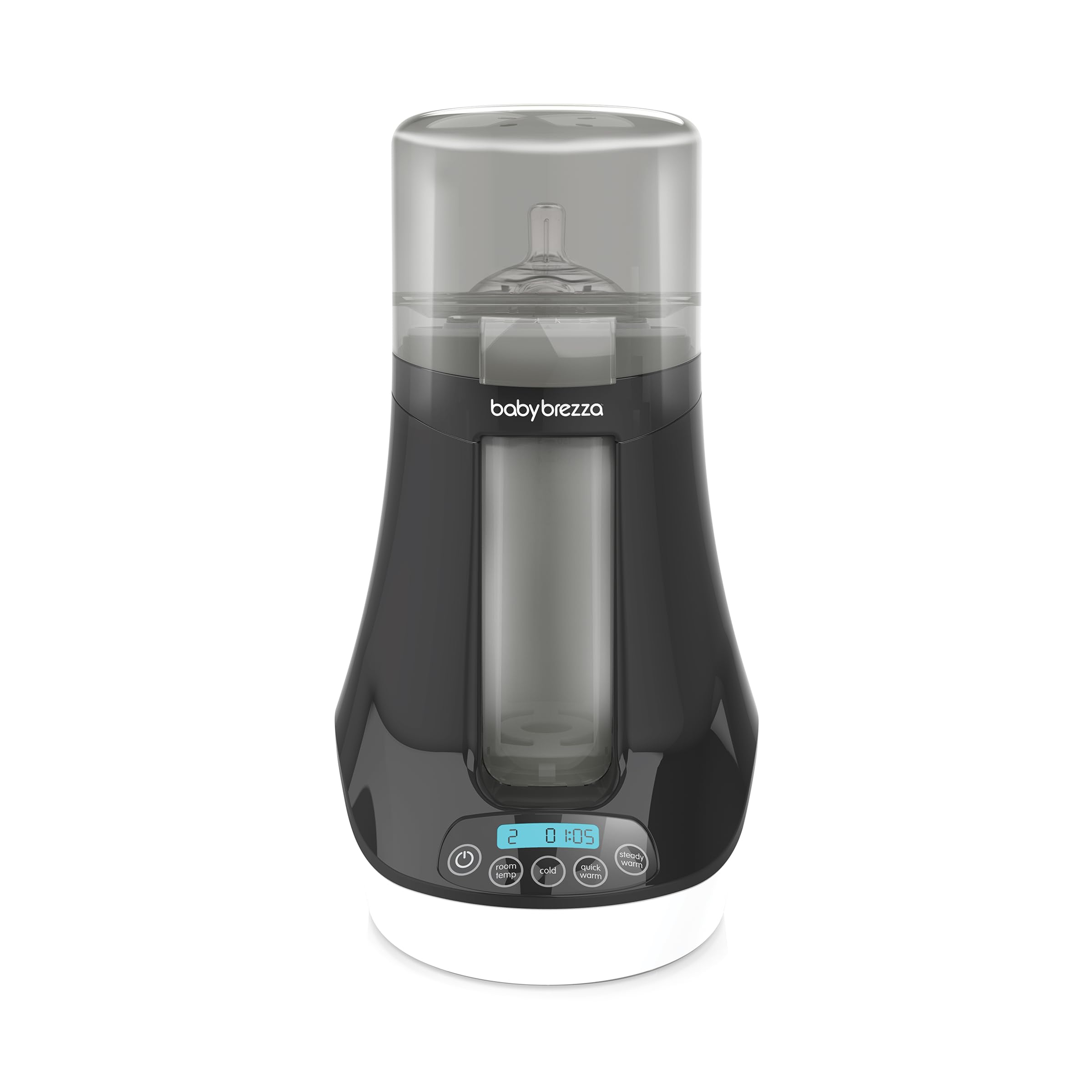 Baby Brezza Fast Baby Bottle Warmer - Baby Milk + Breastmilk Warmer Defroster – 2 Unique Temperatures for Breastmilk + Formula - Universal Fit for All Bottles, Bags + Jars