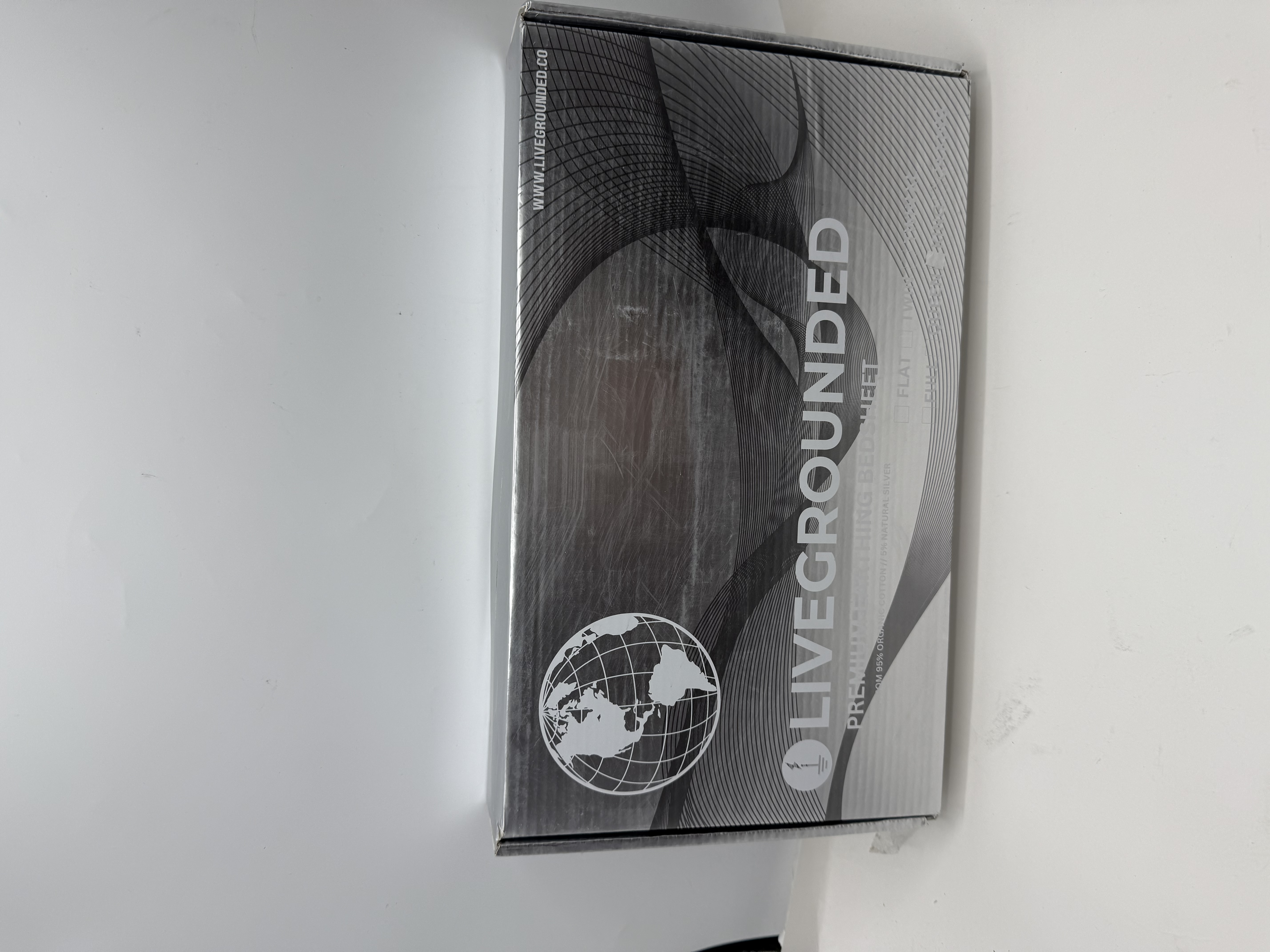 LiveGrounded Premium Grounding Bed Sheet Organic Cotton Silver Fiber Earthing, King