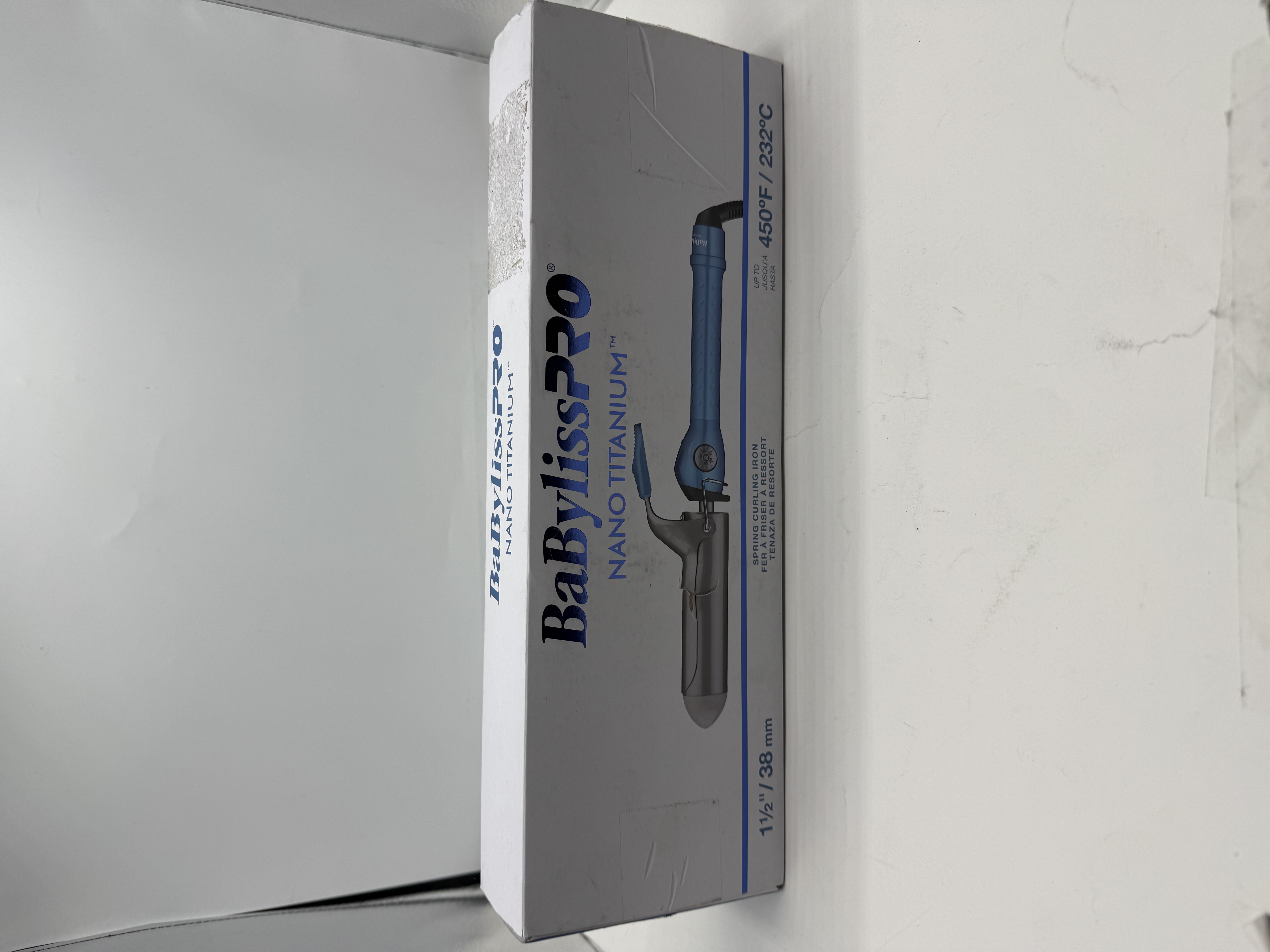 BaBylissPRO Nano Titanium Spring Curling Iron, 1.5" Professional Hair Curler