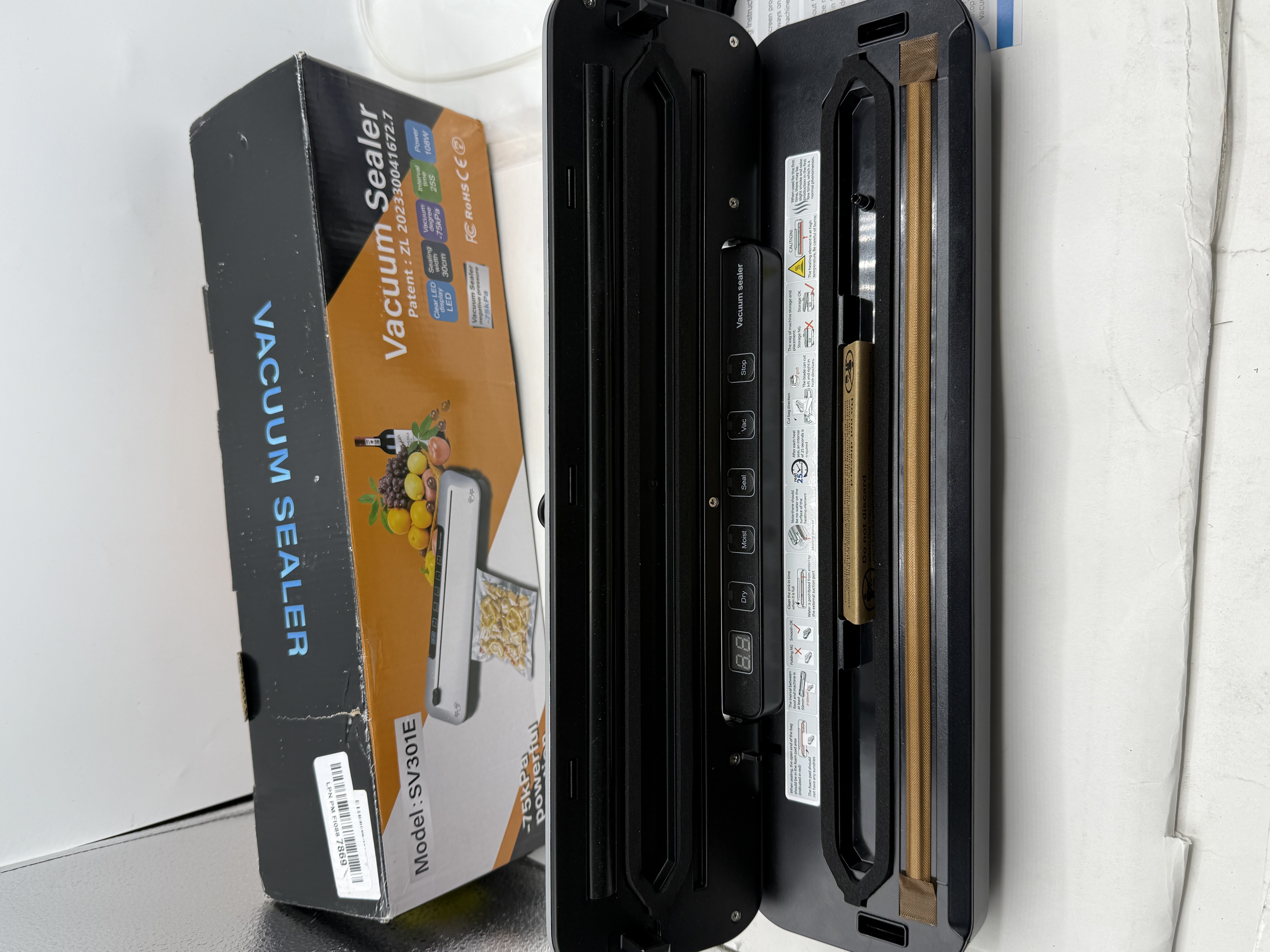 Vacuum Sealer for Food,75 Kpa Precision Suction Power 6-in-1 Food Sealer